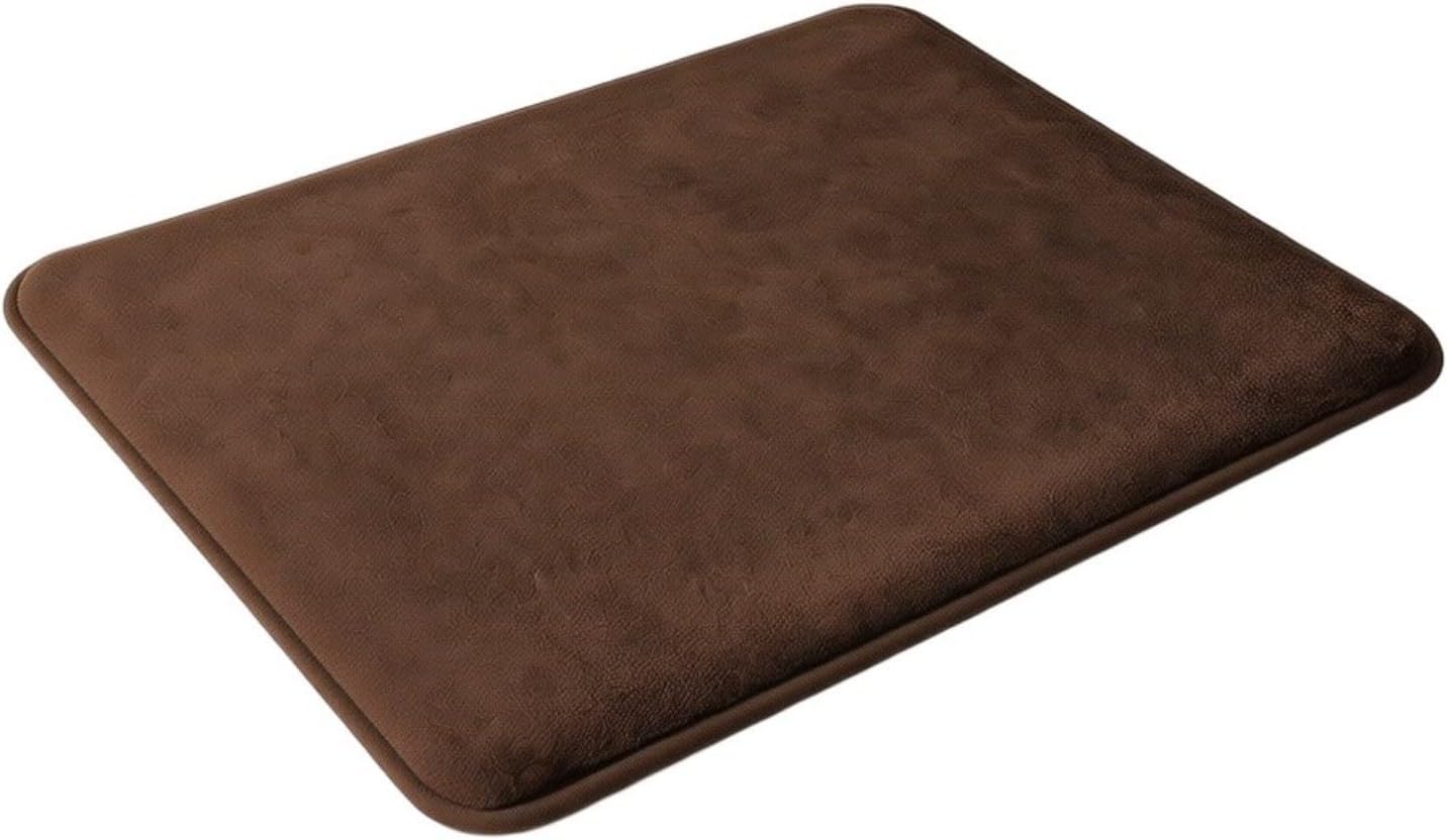 Weiche, Rutschfeste Und Schnelltrocknende Badematte Aus Memory-schaum, Dunkelbraun, 40 X 60 Cm