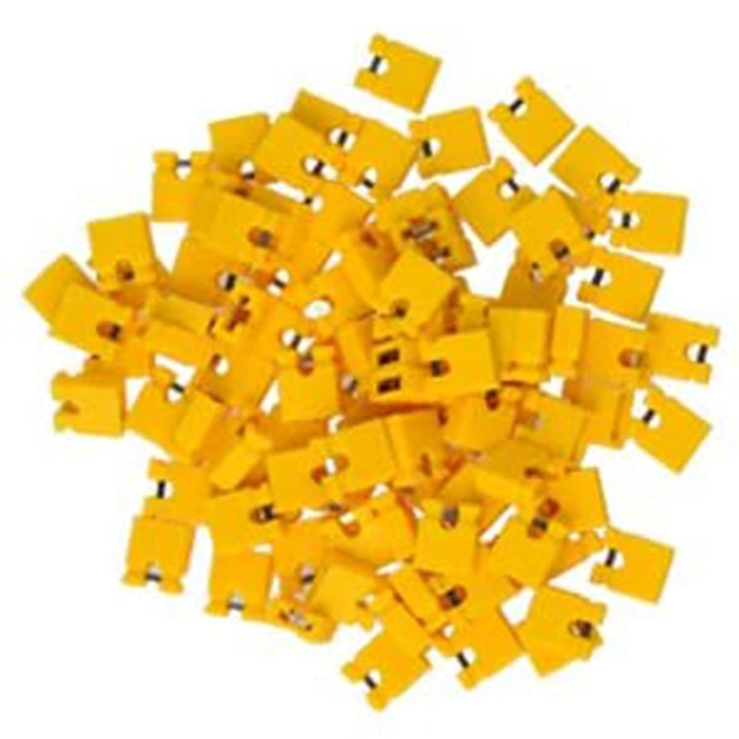 Packung Mit 100 Offenen 2,54-mm-kurzschlusskappen – Gelb