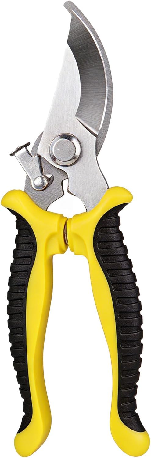 Gartenschere, Astschere, Pflanzenschere, 15 Mm Schnittdurchmesser, Rutschfester Griff, Zum Schneiden Von Ästen Und Blumen, 19 Cm Gesamtlänge