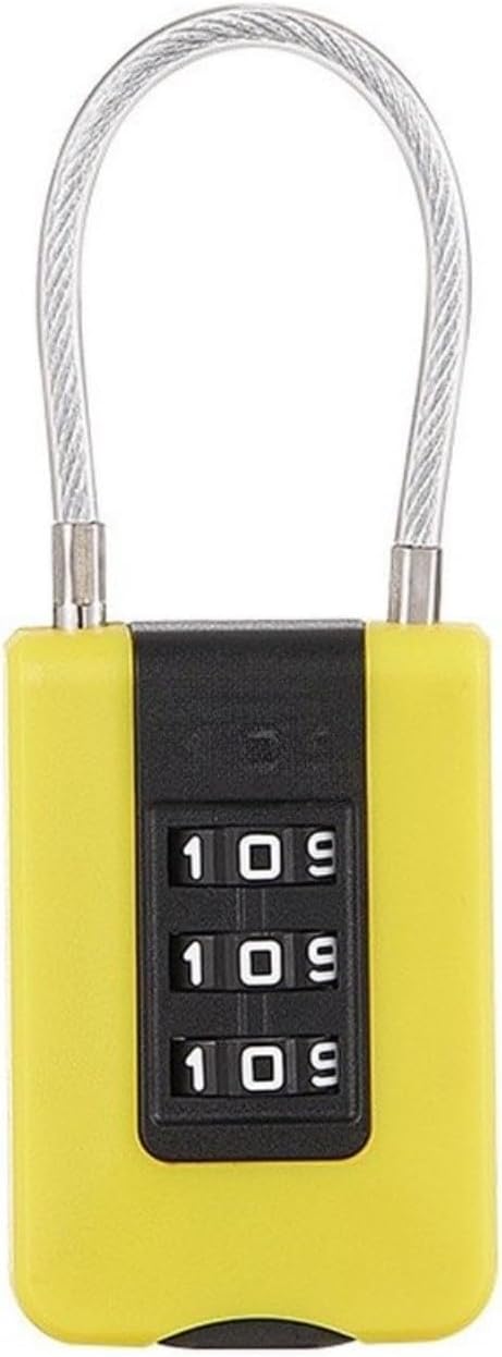 1 Abs-kombinationsvorhängeschloss 30 X 828 X 125 Mm Mit Sicherem Zahlenschloss Für Koffer, Schließfächer, Schubladen, Reisen (gelb)