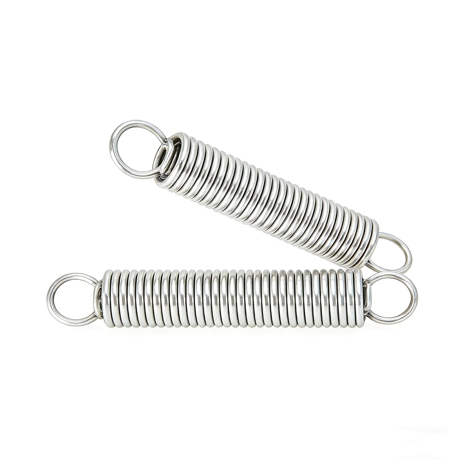 Zweiteilige Edelstahl-doppelhaken-zugfeder, 1,2 Mm Drahtdurchmesser, 10 Mm Außendurchmesser, 70 Mm Freie Länge, Für Heimwerker- Und Industrieanwendungen