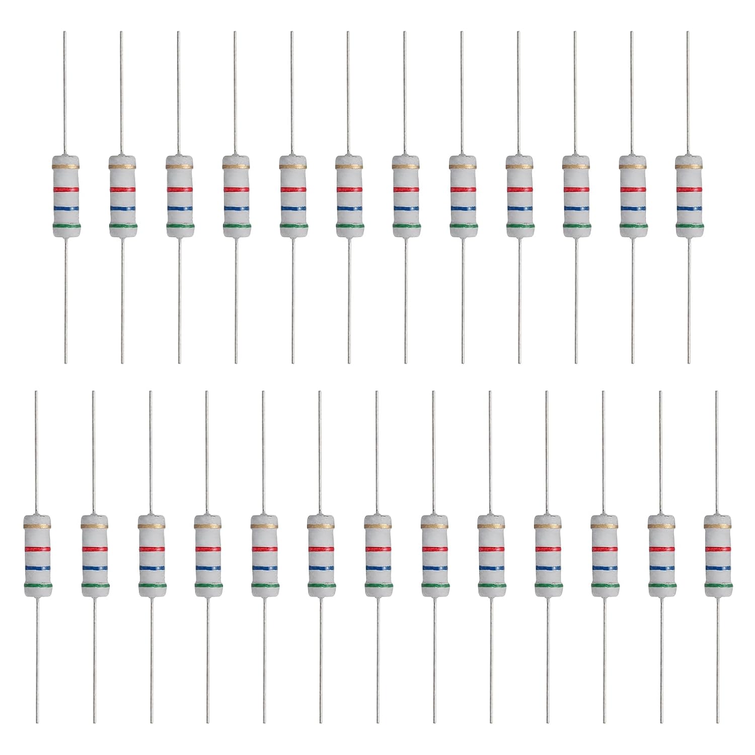 25 Stück 5,6 Kω, 3 W, 5 % Toleranz, Axiale Metalloxid-schichtwiderstände, Flammhemmend, Für Elektronikprojekte, Schaltungen Und Diy-experimente