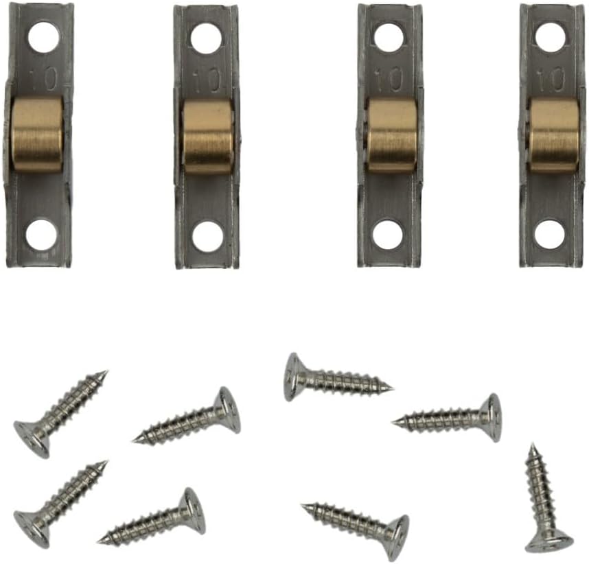 Satz Mit 4 Robusten Edelstahlrollen (flachräder)