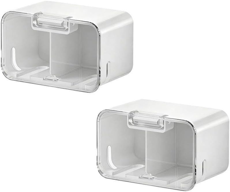Set Mit 2 Belüfteten Zahnbürstenhaltern Aus Abs-kunststoff