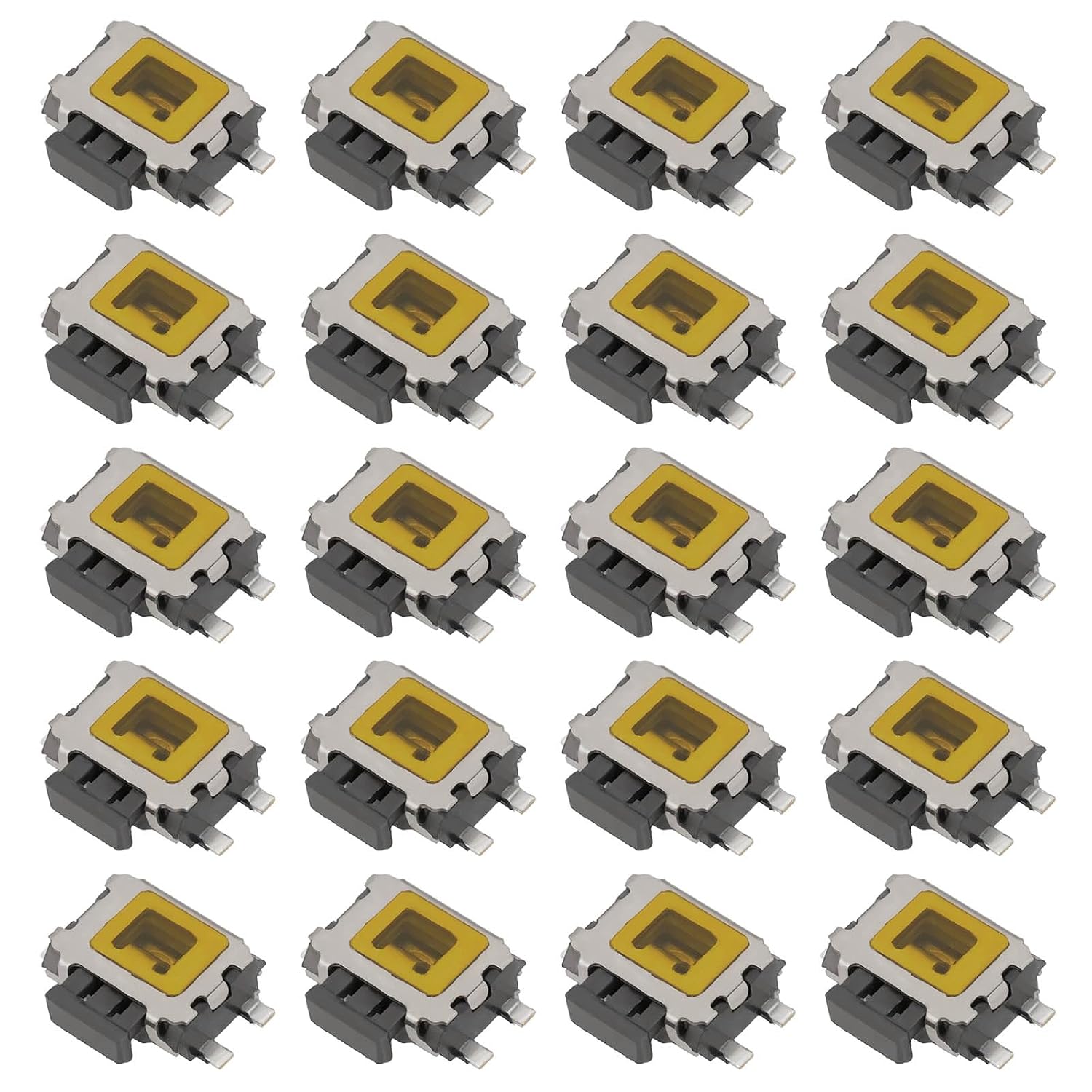 Packung Mit 20 4-poligen Smd-drucktasten (oberflächenmontage), 4,7 X 3,5 X 1,6 Mm, 0,1 A/5 V