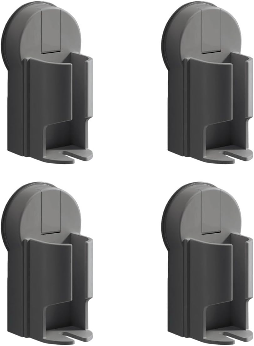 Set Mit 4 Elektrischen Zahnbürstenhaltern Mit Saugnäpfen (grau)