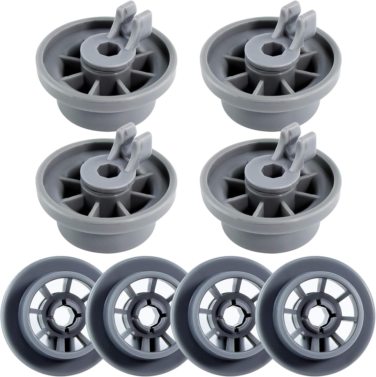 Set Mit 8 Geschirrspülerrollen, Universelle Geschirrspülerrollen, Unterkorbrollen, Kompatibel Mit Geschirrspülern Von Bosch, Siemens, Beko, Neff Und Anderen Herstellern