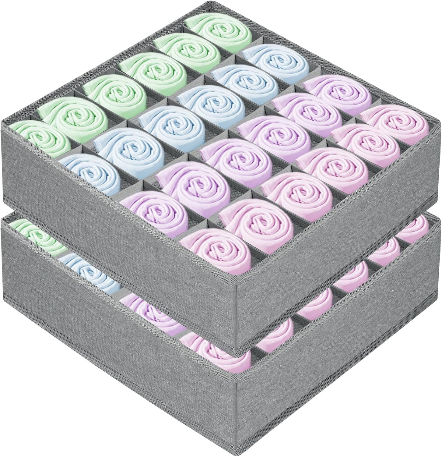 Faltbarer Schubladenorganizer Aus Vliesstoff, 24 Fächer, Aufbewahrungsbox Für Kleidung, Waschbarer Organizer Für Socken, Leggings, T-shirts, Westen