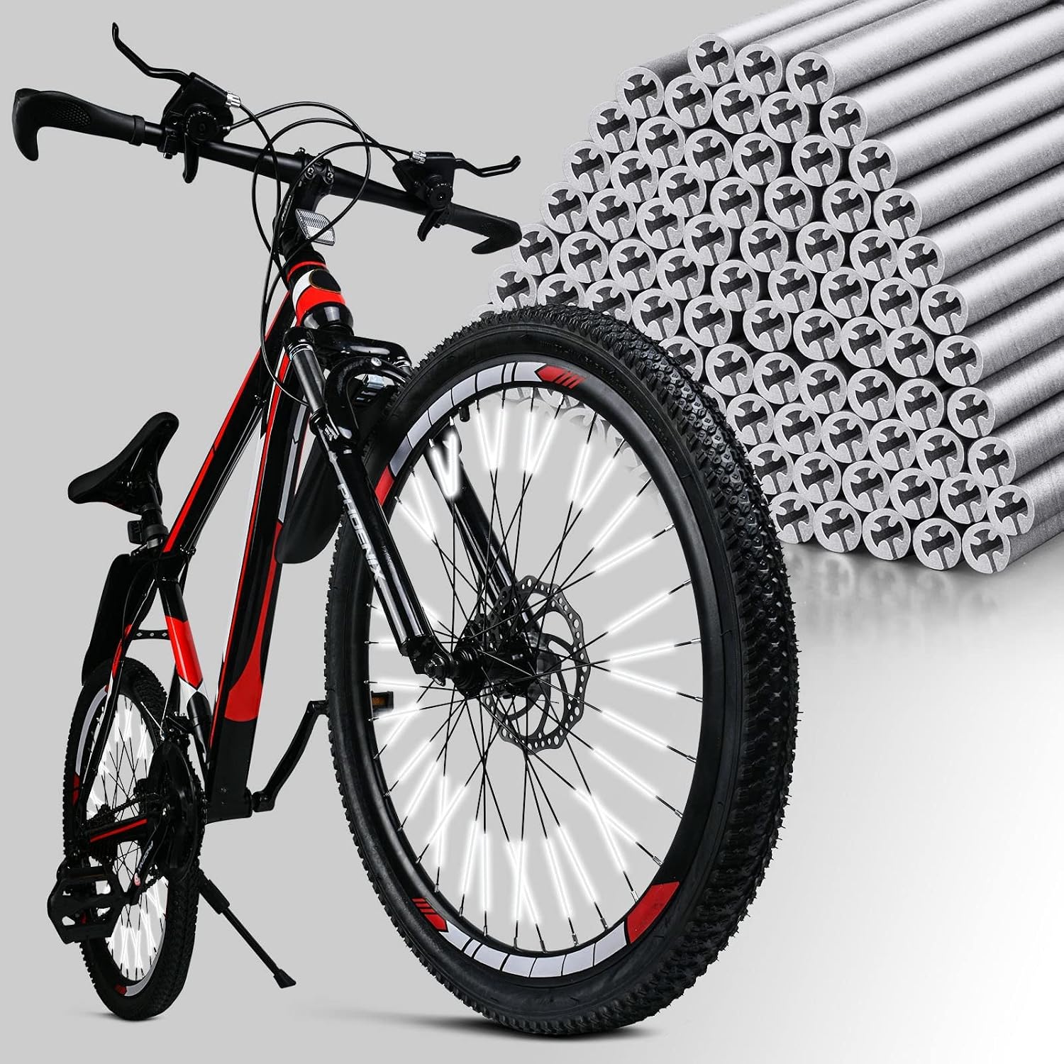 64 Stück Fahrradspeichenreflektoren, 360°-sichtbarkeit, Reflektierende Schläuche Für Fahrradspeichen, Reflektierende Fahrradspeichen Für Alle Standard-fahrradspeichen