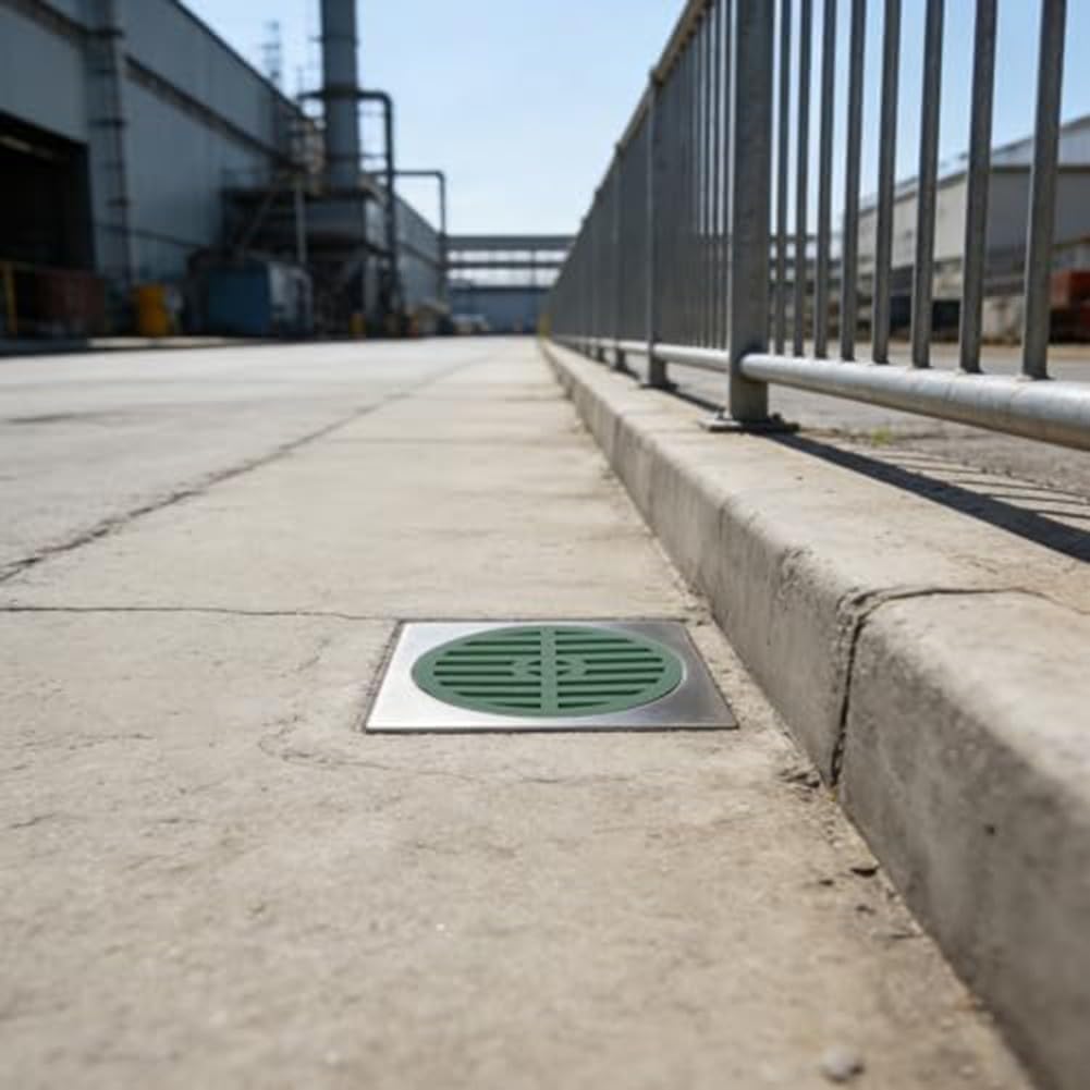 10,2 Cm Rundes Grünes Kunststoff-drainagegitter Mit Filter – Laubschutz Für Die Oberflächenentwässerung (10,2 Cm)