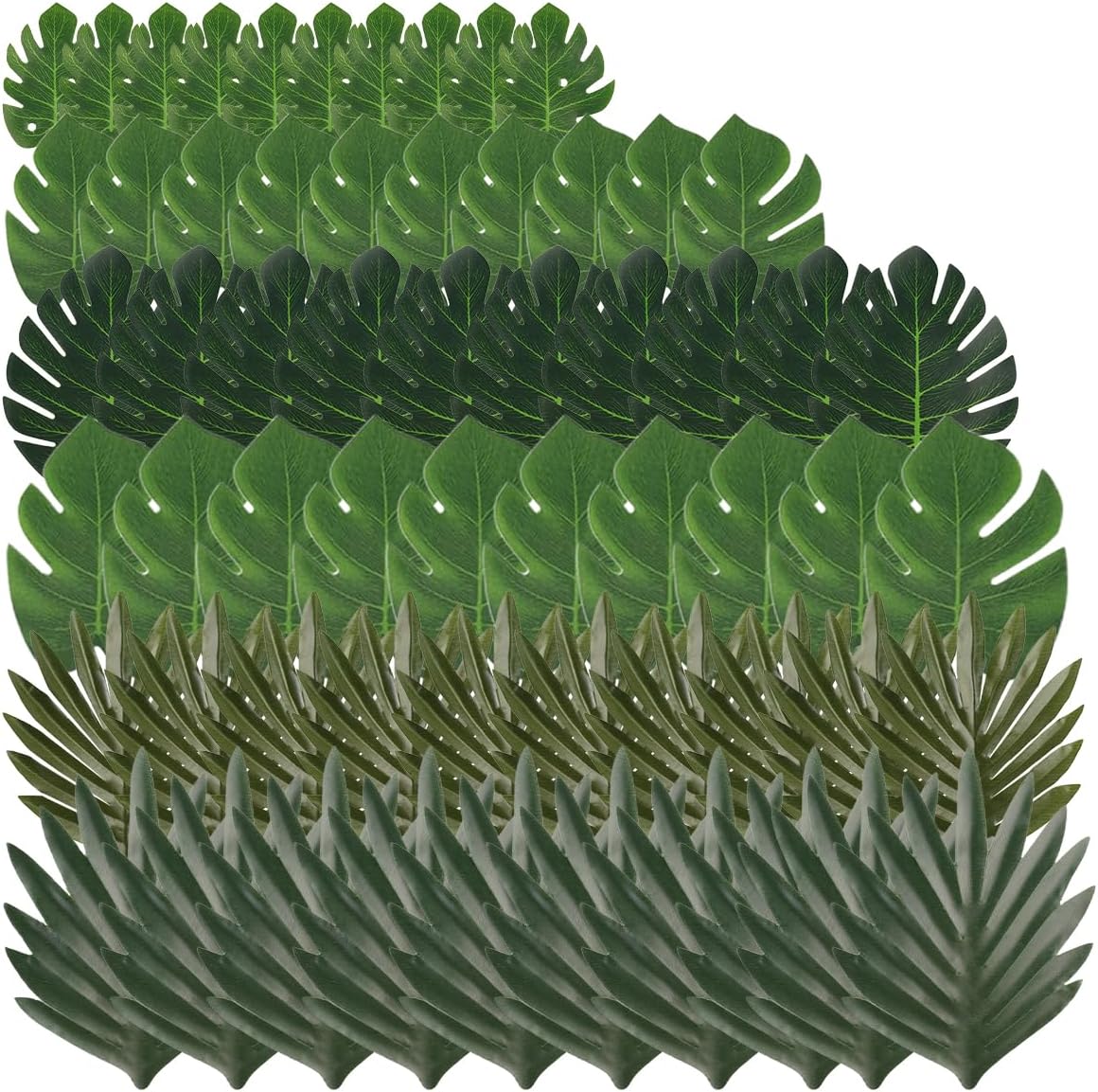 60 Künstliche Palmenblätter, 6 Verschiedene Monstera-blätter