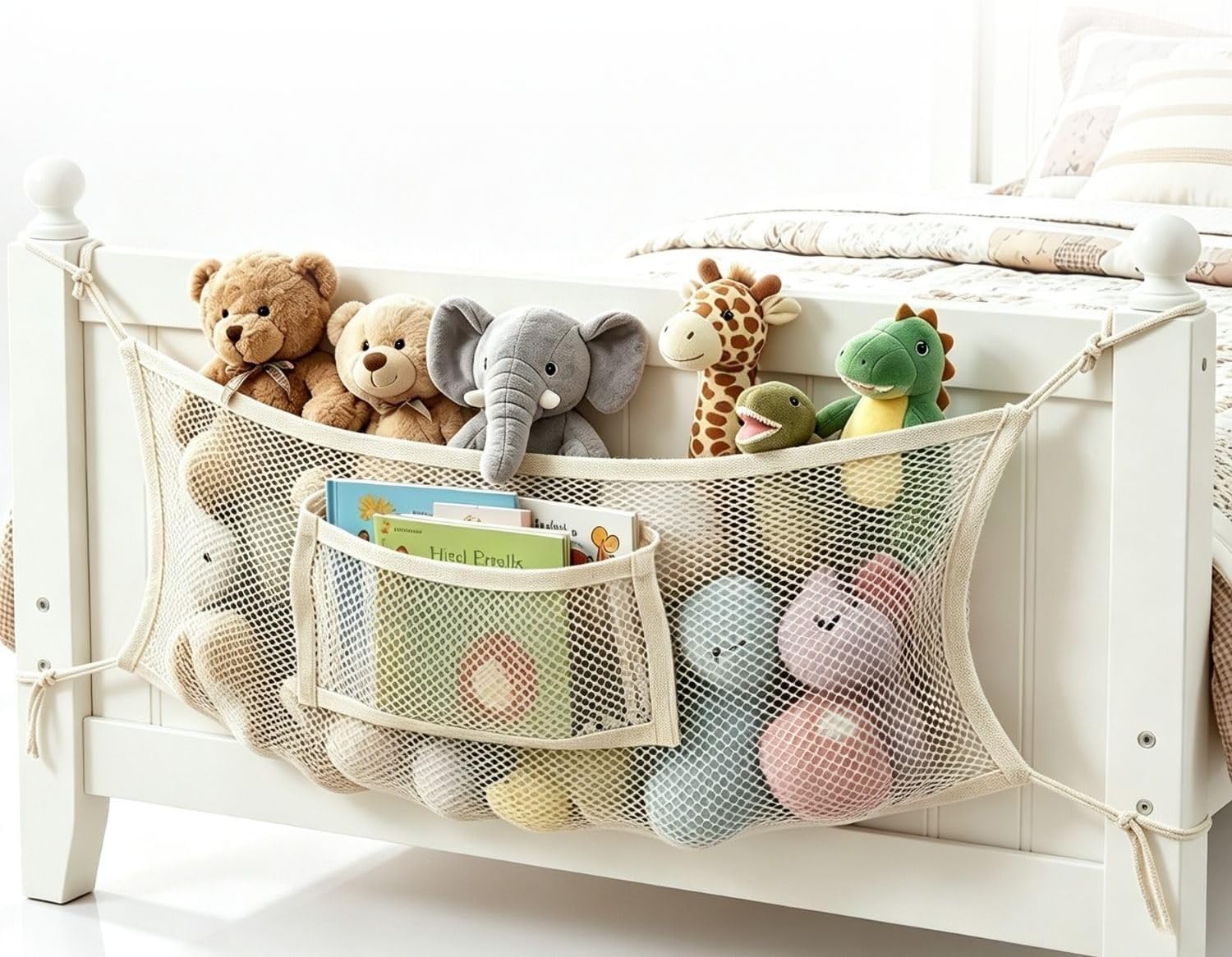 Waschbares Aufbewahrungsnetz Aus Netzgewebe, 80 X 30 Cm, Im Bohème-stil