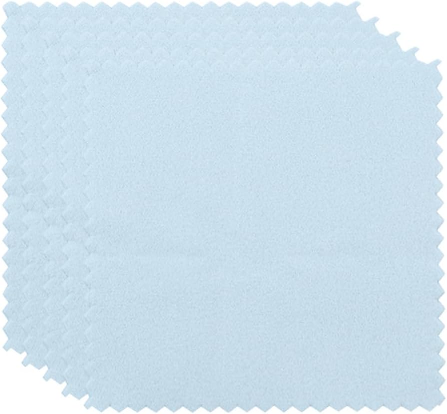 Packung Mit 50 Doppelseitigen Baumwoll-schmuckreinigungstüchern (8 X 8 Cm) Zum Polieren Und Entfernen Von Anlaufen, Zur Pflege Und Für Glanz
