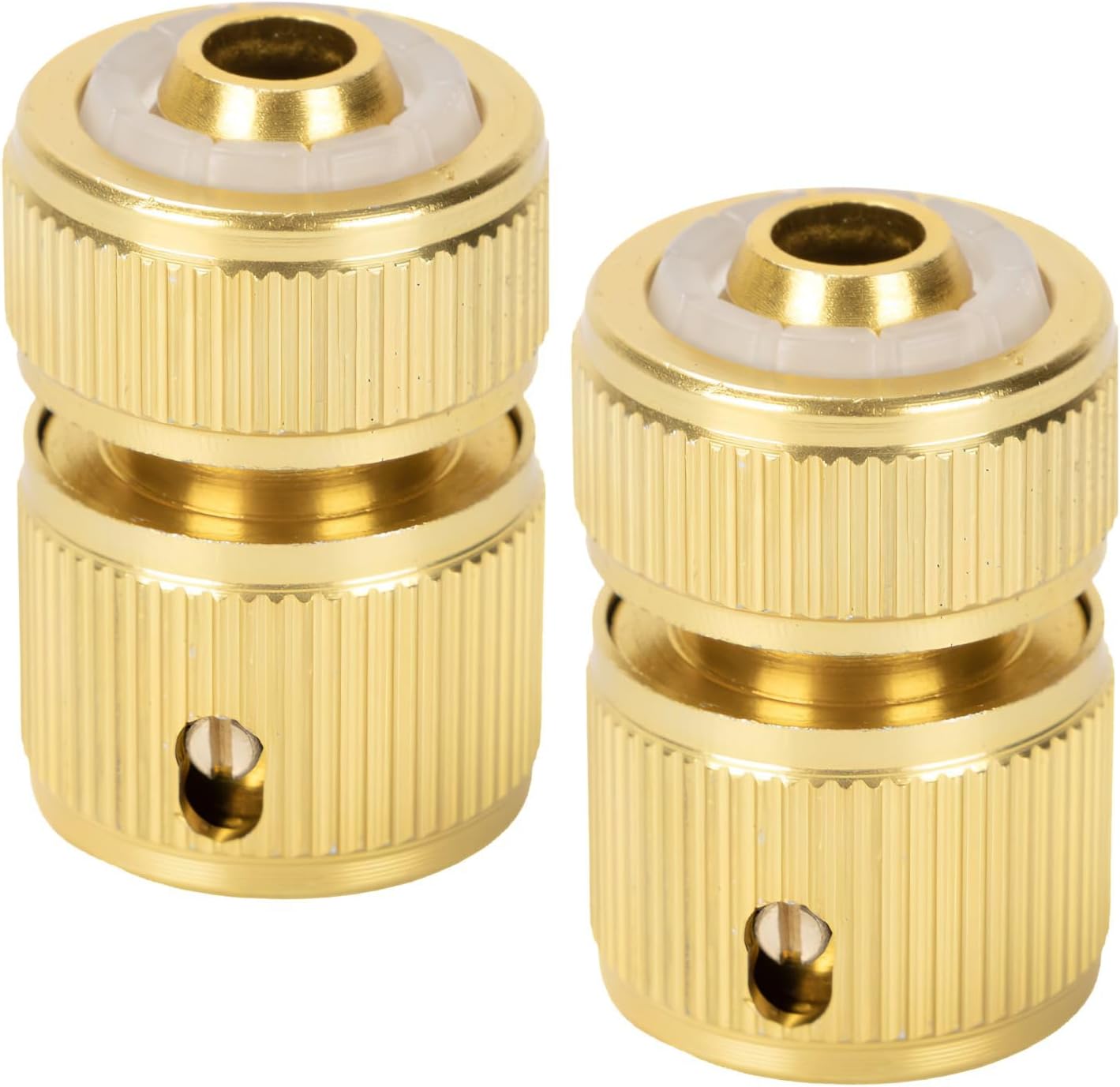 Set Mit 2 1/2"-schlauchverschraubungen Aus Messing – Schnellkupplung Für Gartenschläuche