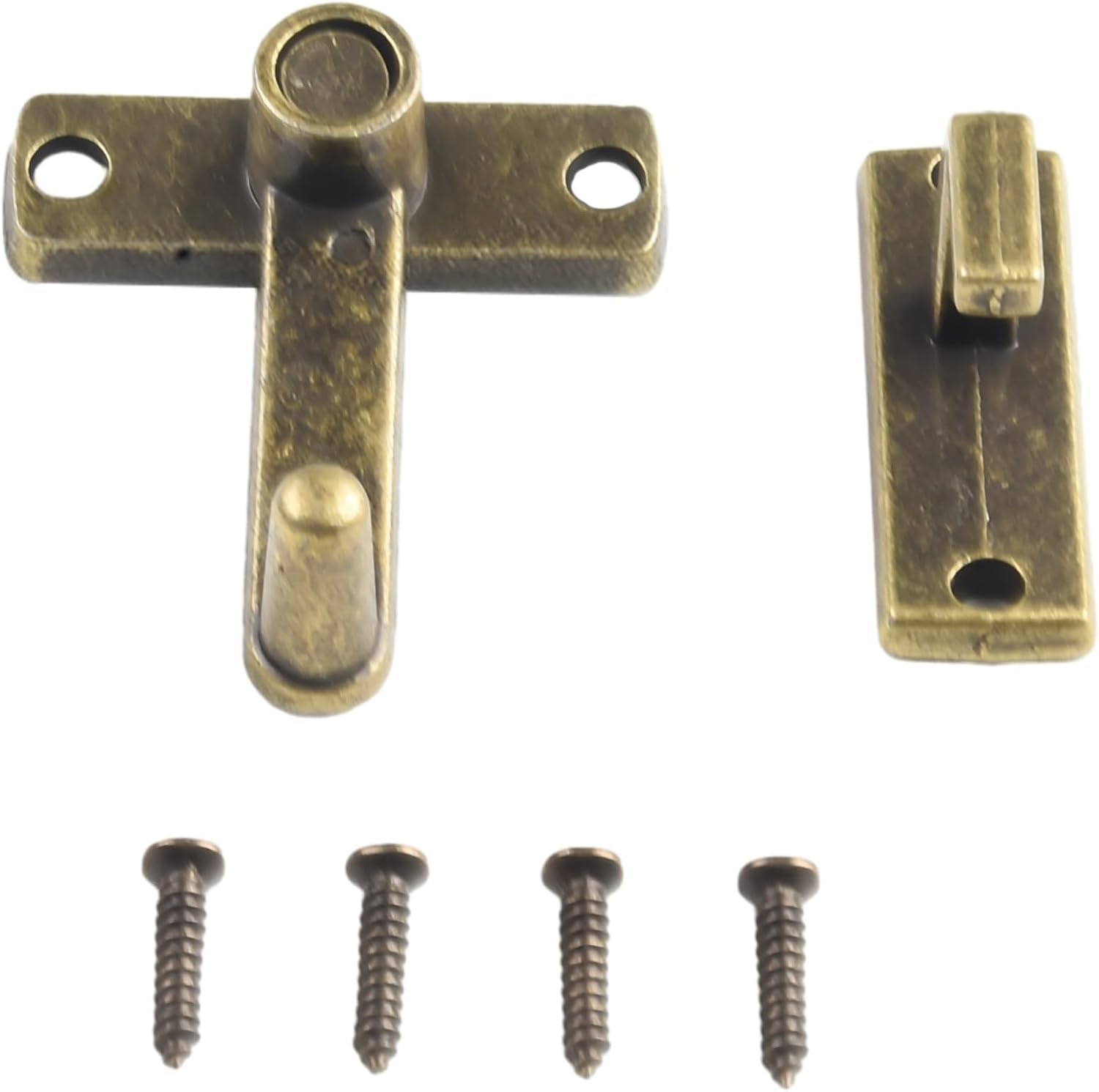Schiebetürriegel Aus Bronze Mit Schrauben – Robuster Türriegel Für Scheune, Garten, Katzenklo Und Schrank – 56 X 49 Mm