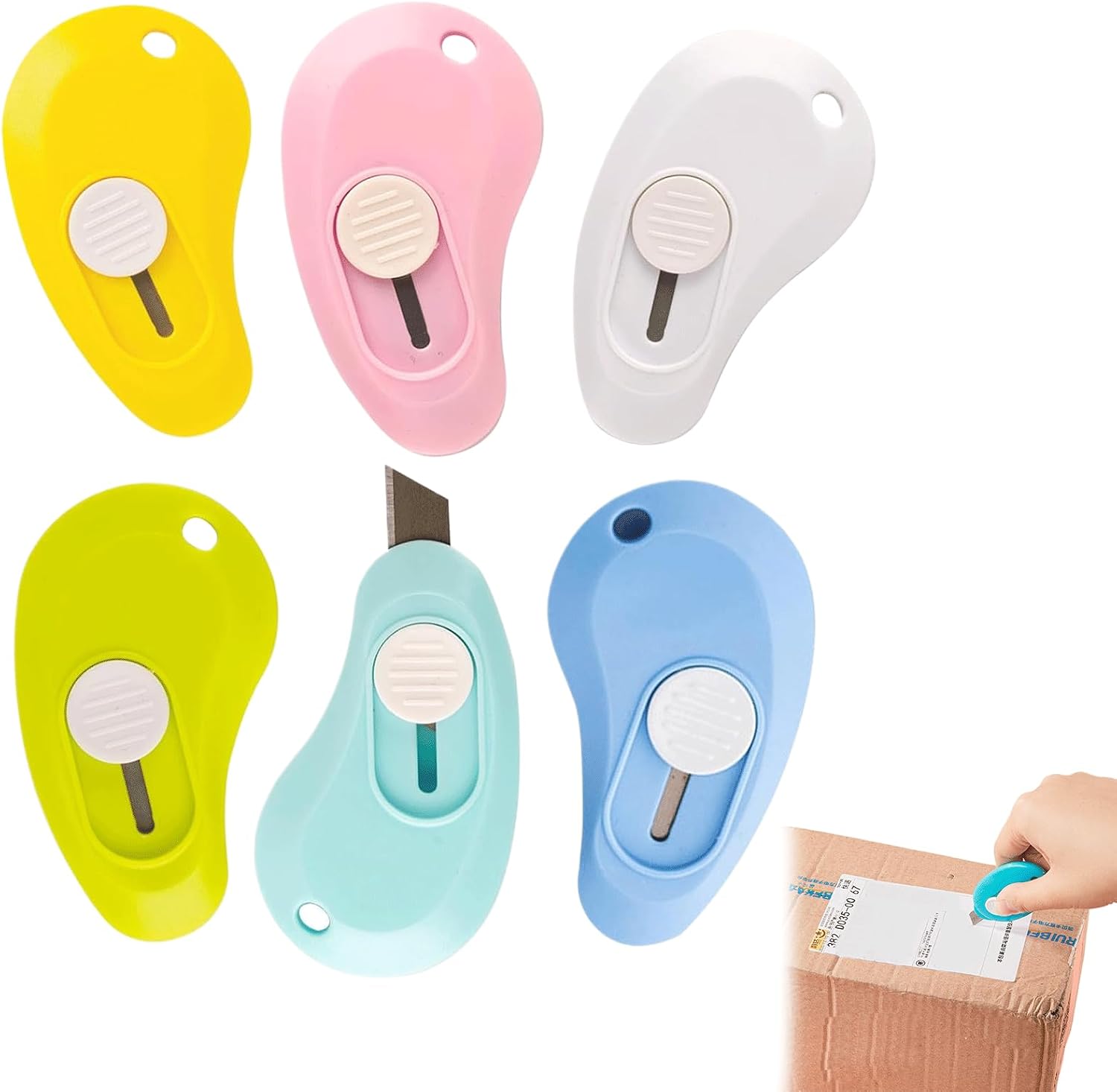 Mini-schneider-set Mit 6 Kleinen, Tragbaren Universal-briefumschlagschneidern