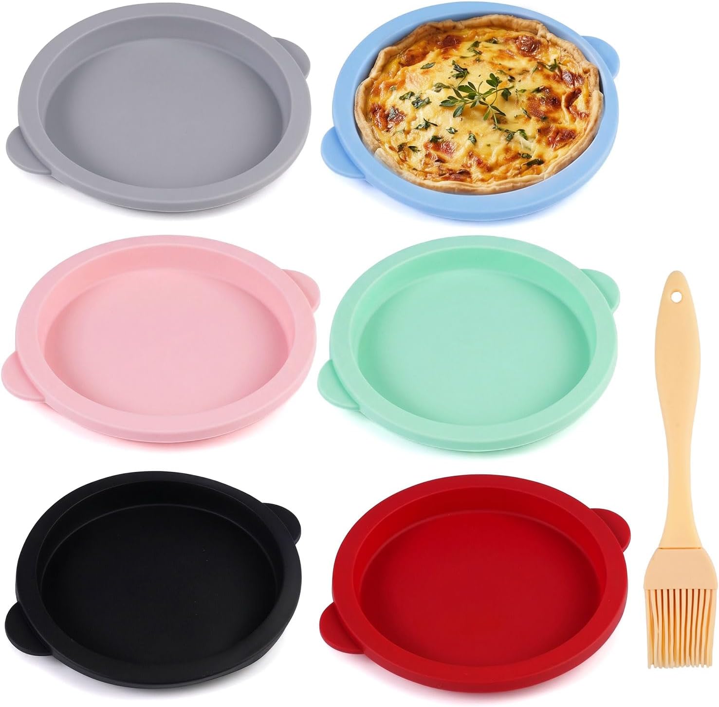 6-teiliges Silikon-pfannkuchenform-set Für Heißluftfritteusen, Eierform Für Heißluftfritteusen