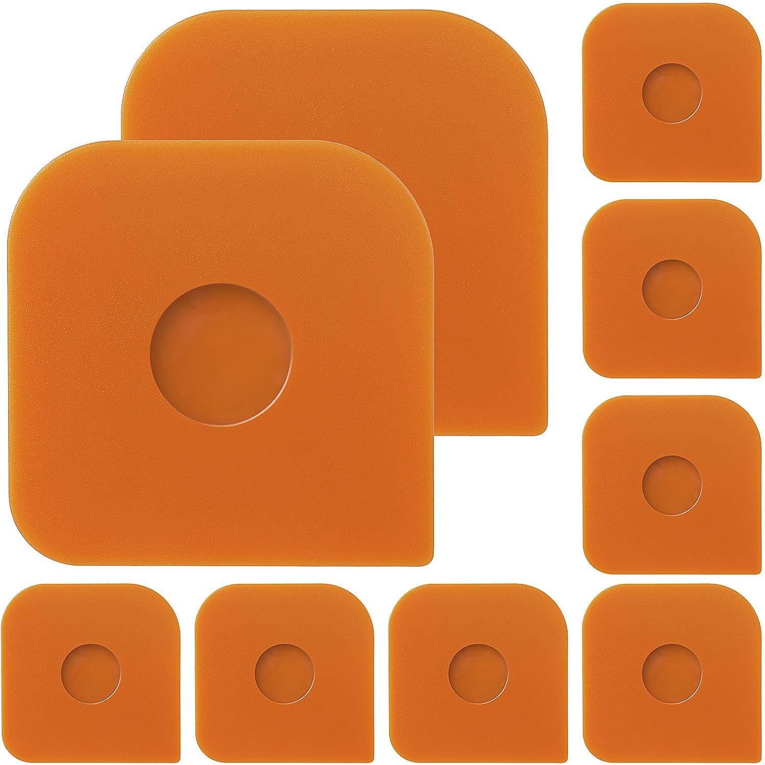 Set Mit 9 Teigschabern - Aus Flexiblem Kunststoff - Küchenschaber - Scharfer Winkelschaber Zum Schneiden Von Teig Und Reinigen Von Küchenutensilien