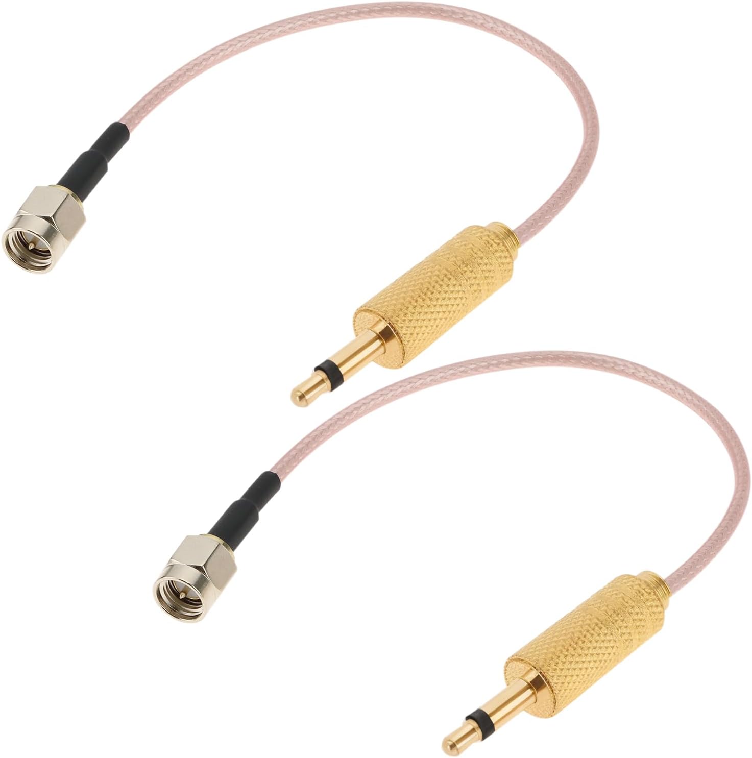 Packung Mit 2 Stück Hf-koaxialkabeln Sma-stecker Auf Ts-stecker 3,5 Mm 50 Ohm Rg316 Für Hf-geräte, Antennen Und Signalanalysatoren