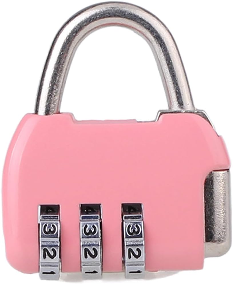 Zahlenschloss Mit 4-stelliger Codierung, Gehäuse Aus Einer Robusten Legierung (pink)