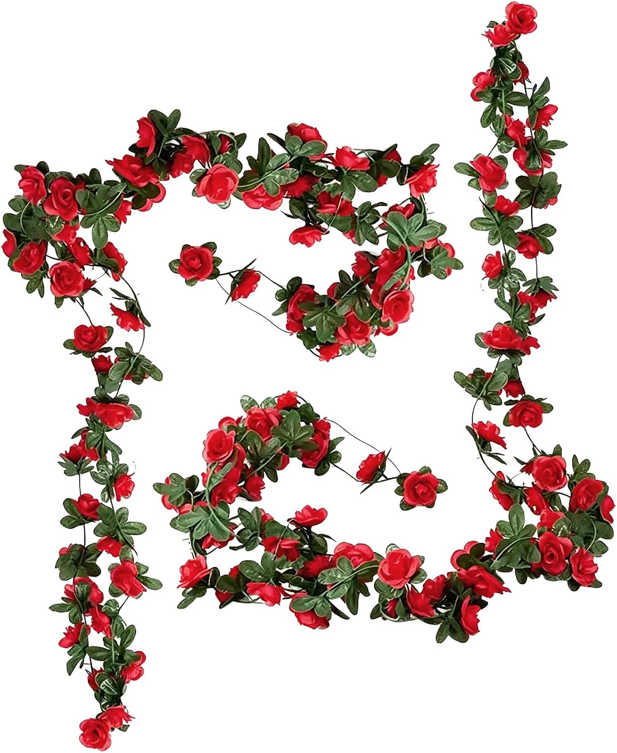 Set Mit 2 Künstlichen Rosengirlanden, 2,6 M