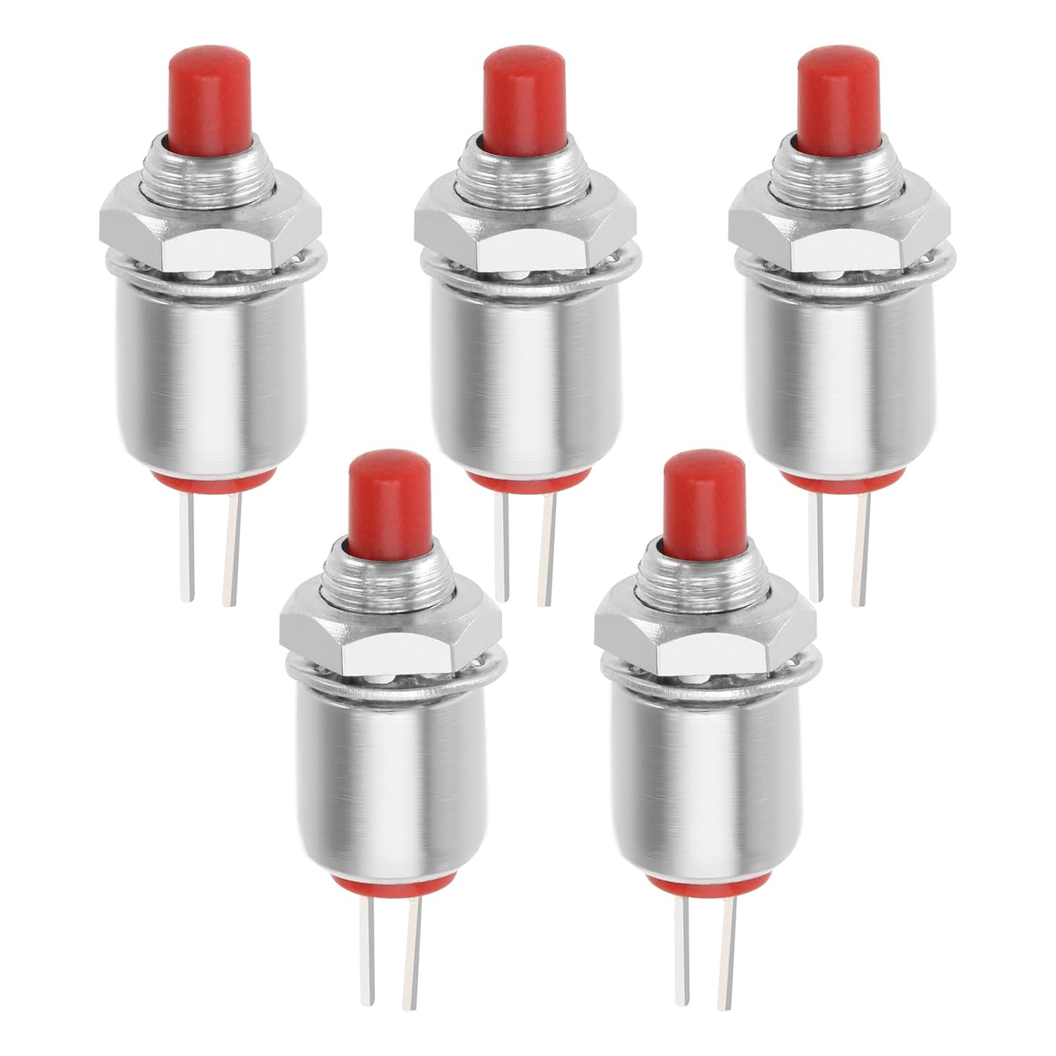 Stück 2-polige Mikrominiatur-drucktaster Ds-402, Mikro-momentanschalter, Nicht Rastend, Aus-(ein), Spst, 125 V, 1 A, 5 Mm, Rot