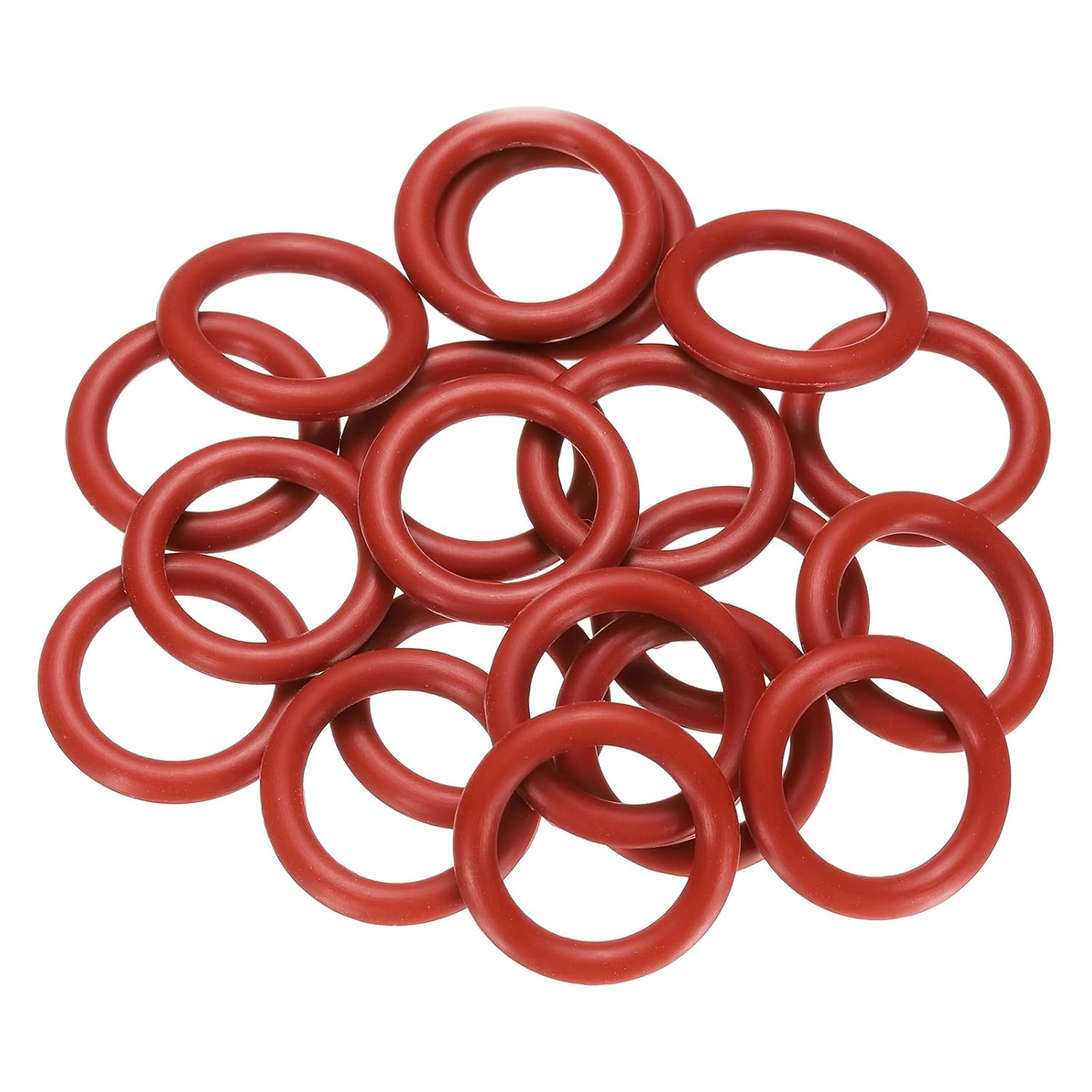 20 Stück Vmq Silikon-o-ringe, O-ring-unterlegscheiben, Rot