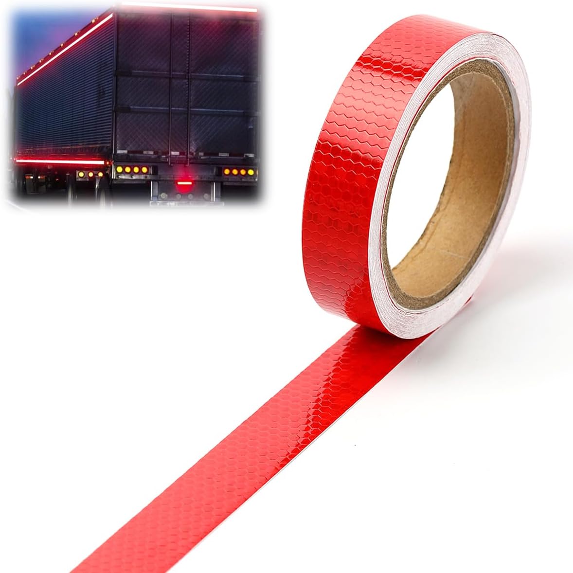 23 M Langes, Strapazierfähiges, Rotes Reflexband, Selbstklebender Reflexstreifen
