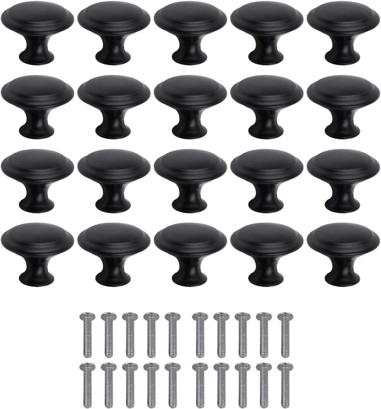 Set Mit 20 Küchenschubladengriffen – Runde Edelstahlgriffe Mit 27 Mm Durchmesser