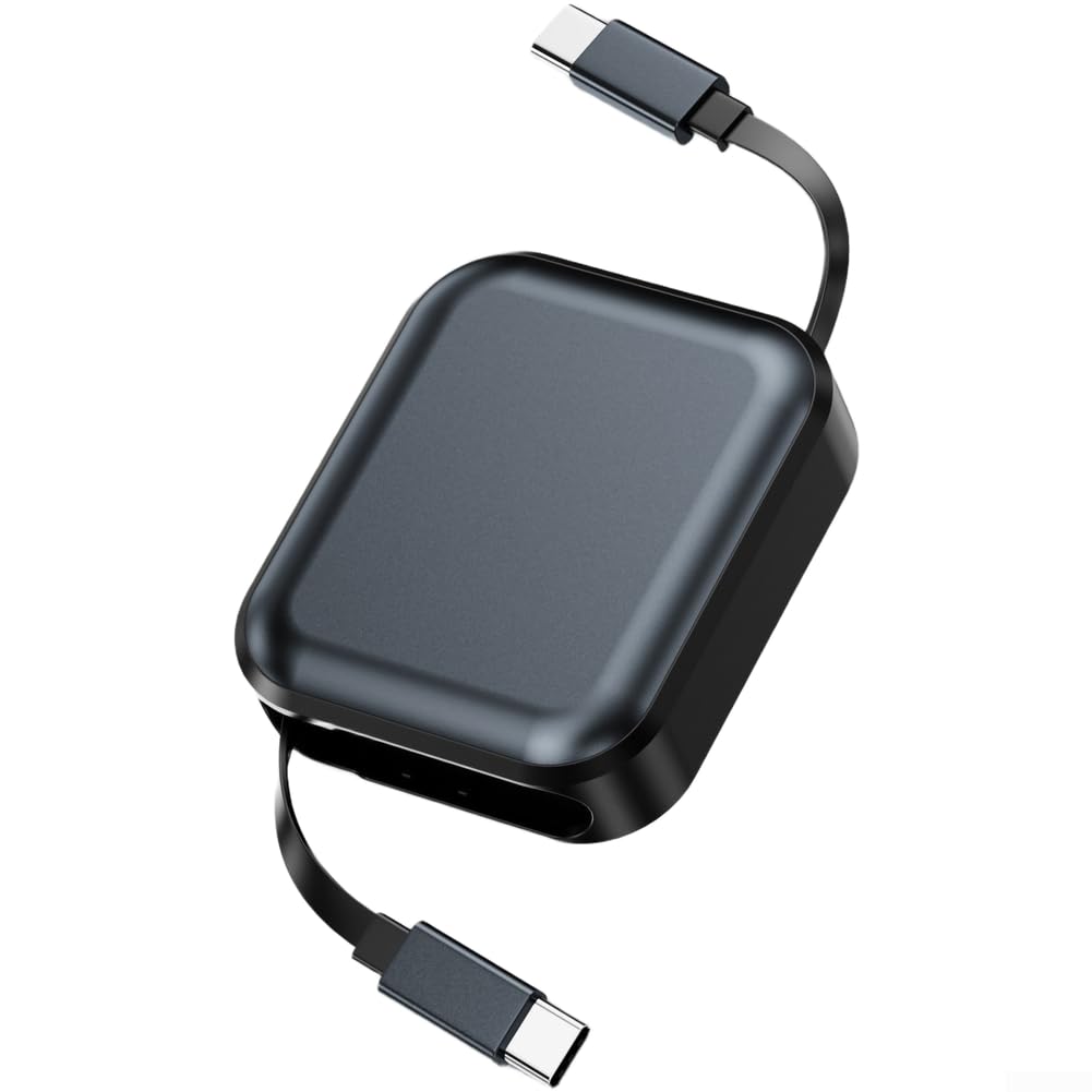 240-w-einziehbares Usb-c-kabel Aus Aluminiumlegierung Für Pd-ladegerät (schwarz)