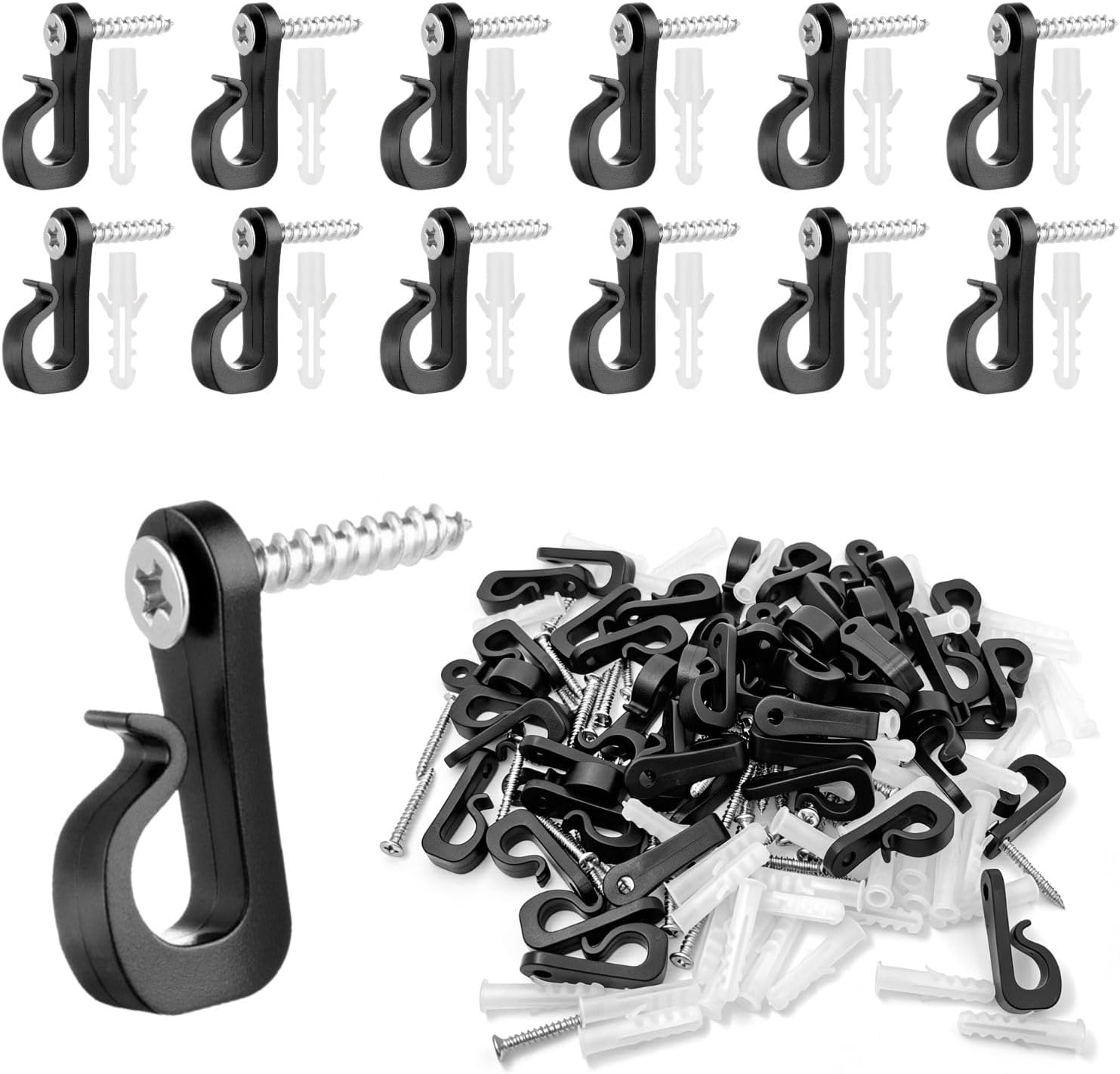 Set Mit 50 Outdoor-lichterkettenhaltern