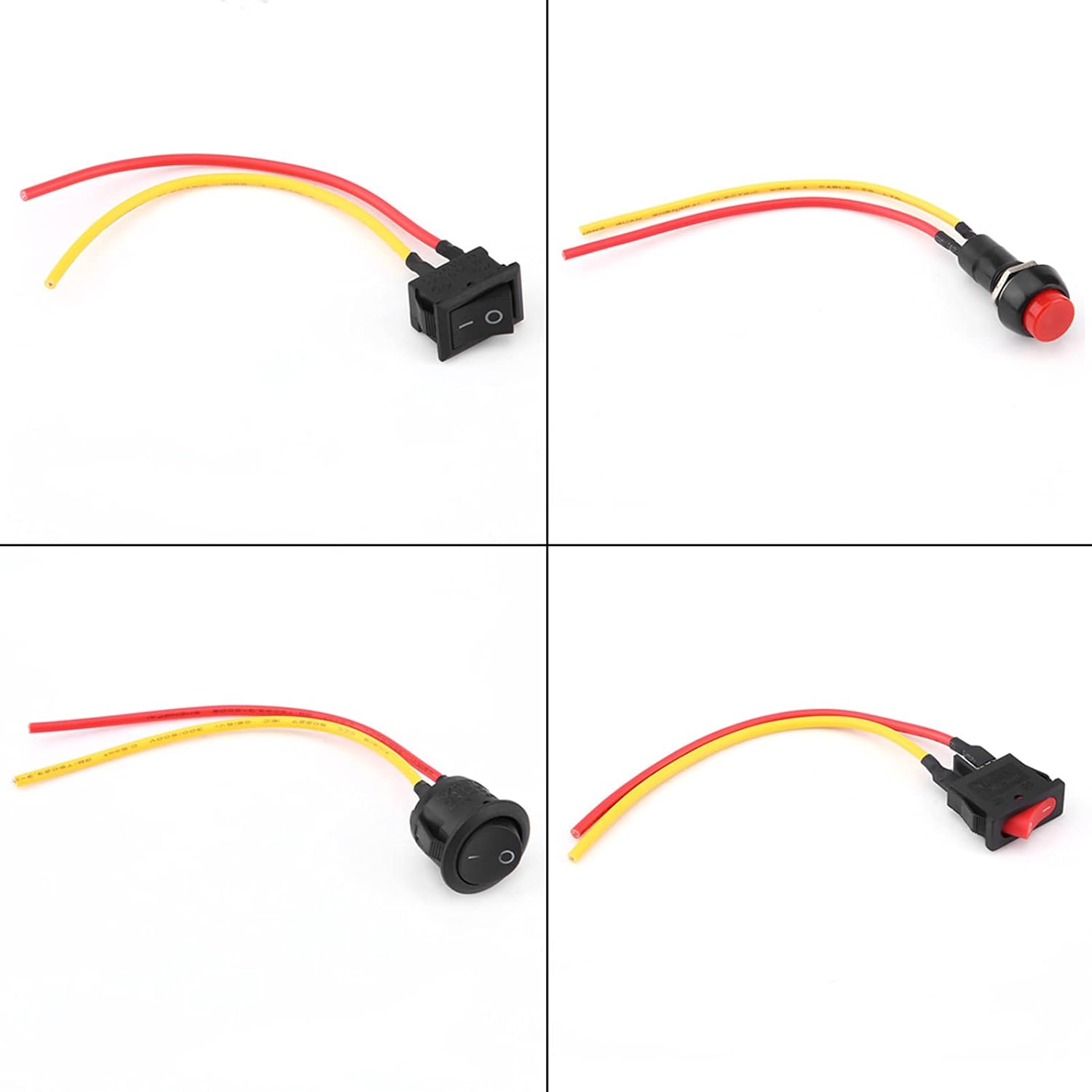 Verkabelte Schnapp-wippschalterhalterungen Für Autos, Boote, Schaukelstühle, Elektroroller Und Boote - 5 Stück