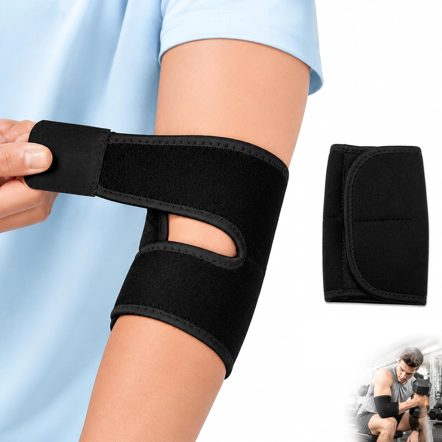 Verstellbare Und Atmungsaktive Schwarze Ellenbogenbandage Zur Linderung Von Sehnenentzündungen, Gelenk- Oder Arthritisschmerzen, Zur Unterstützung Beim Schlafen Und Sport, Zur Vorbeugung Von Verletzun