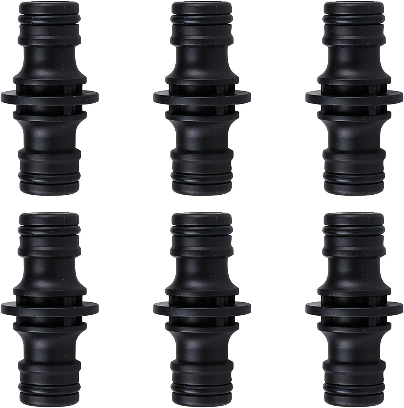 Stück 1/2"-doppelseiten-schlauchverbinder, Sichere Schlauchverlängerung Für Garten Und Haushalt, Schwarz