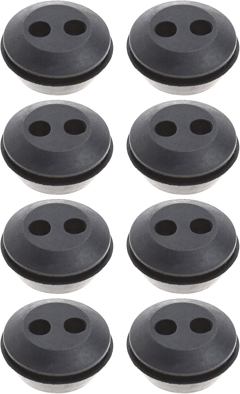 Stück Schwarze Gummidichtungen Für Kraftstofftanks Mit 2 Löchern, Passend Für Rasentrimmer, Rasenmäher, Freischneider Und Laubbläser, Ersatzteil, 5 X 19 Mm