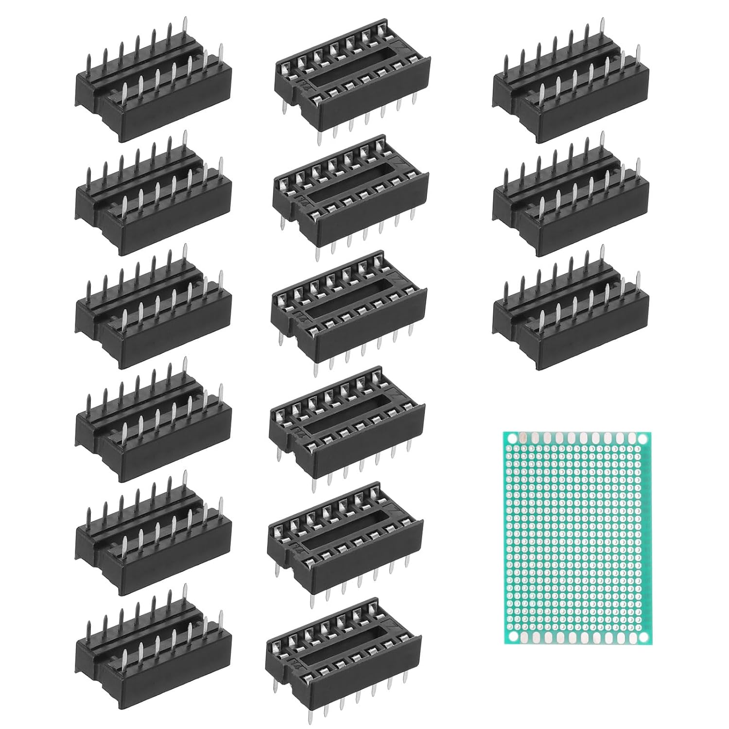 15 Stück Dip-sockel Für Leiterplatten, 500 V, 2,54 Mm Rastermaß