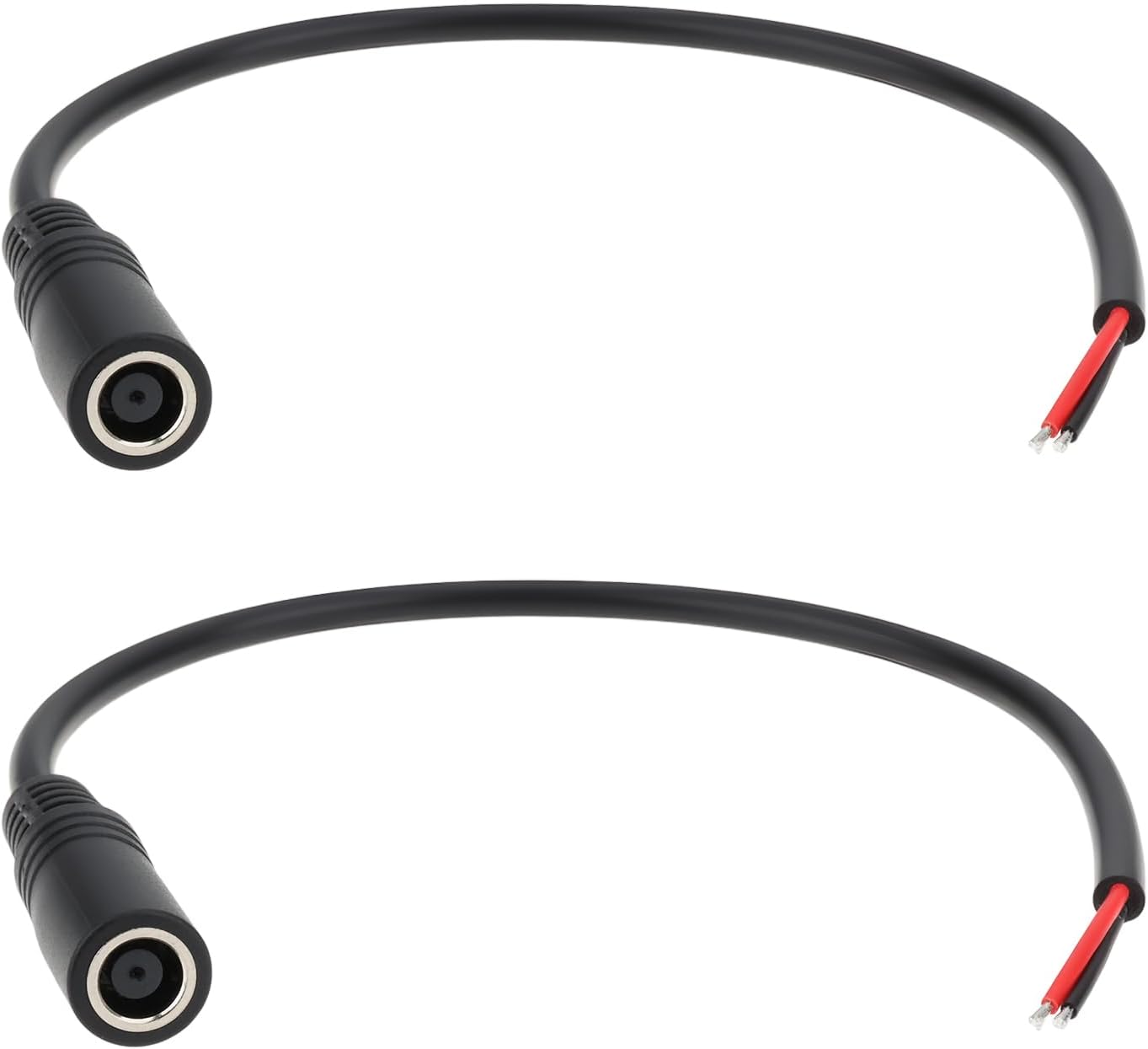 Packung Mit 2 Gleichstromkabeln, 7,4 Mm X 5 Mm Buchse Auf 18 Awg Verzinnt, 30 Cm, Kompatibel Mit Laptops Für Led-streifen