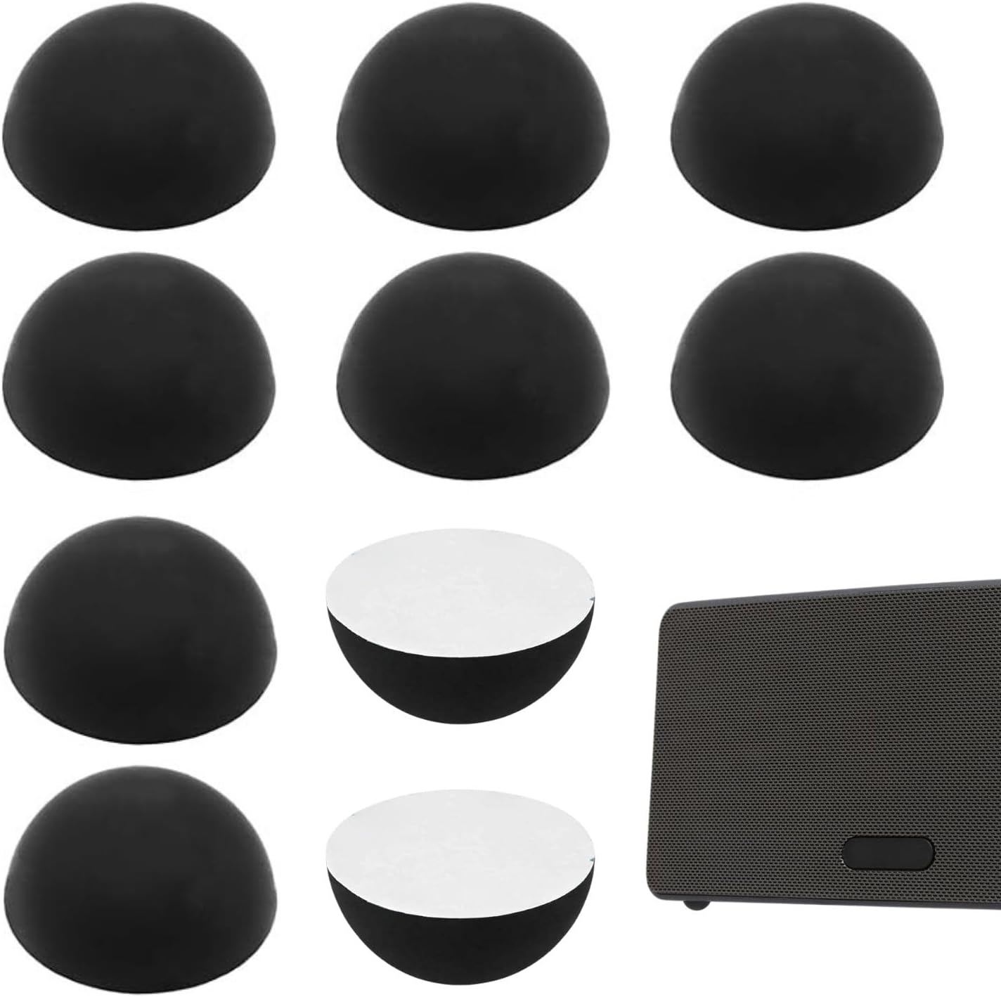 10 Selbstklebende Silikonkautschuk-pads, 19-mm-halbkugel-isolationsfüße Zur Vibrationsdämpfung, Rutschfeste Pads Für Lautsprecher, Subwoofer Und Haushaltsgeräte