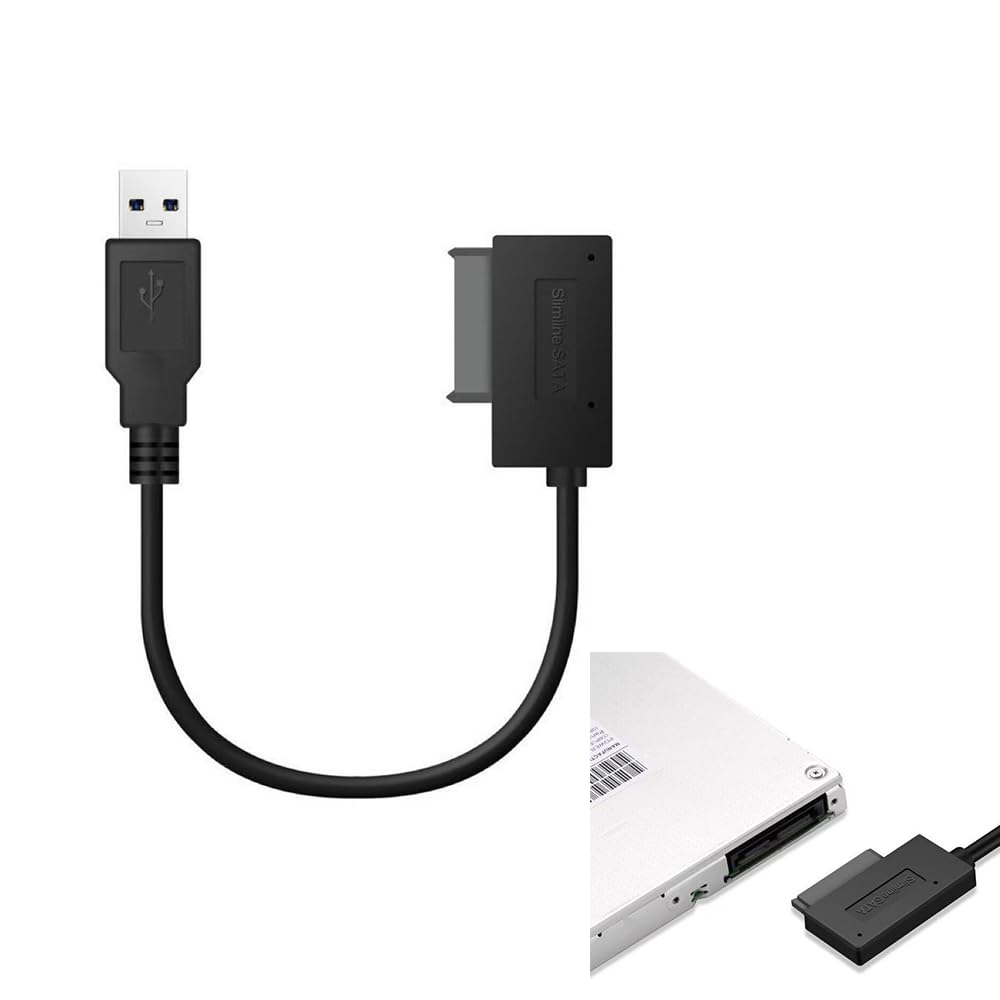 Usb-zu-sata-adapterkabel (7+6-polig), Externer Usb-2.0-konverter Für Tragbare Cd/dvd/dvd-rom-laufwerke, Inklusive Befestigungsschrauben, Plug & Play