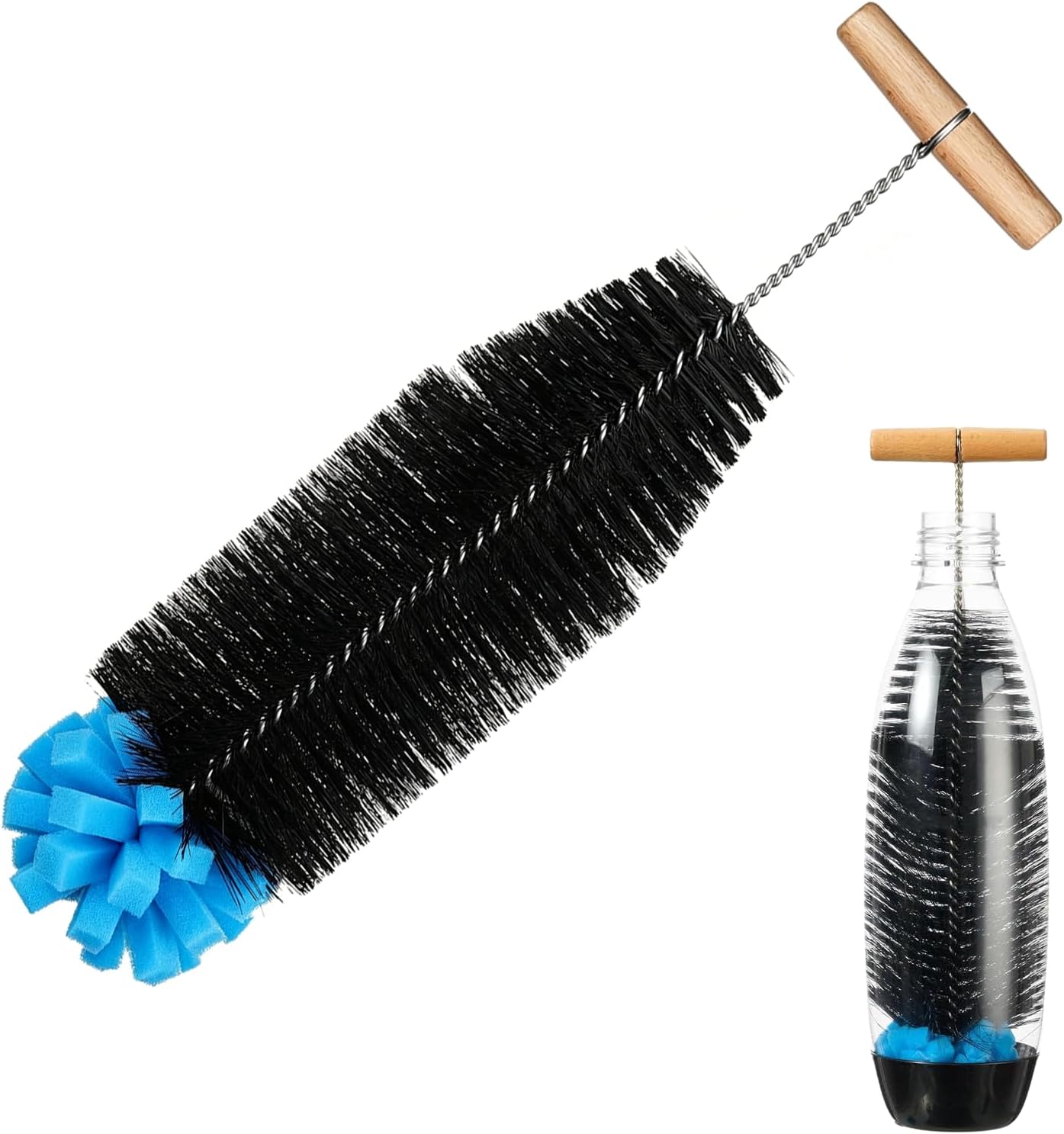 Flaschenbürsten, Flaschenbürste Zur Gründlichen Reinigung Von Babyflaschen Und Thermoskannen, Flaschenbürste Kompatibel Mit Flaschen Mit Schmalem Hals, Schnelltrocknende Flaschenbürste