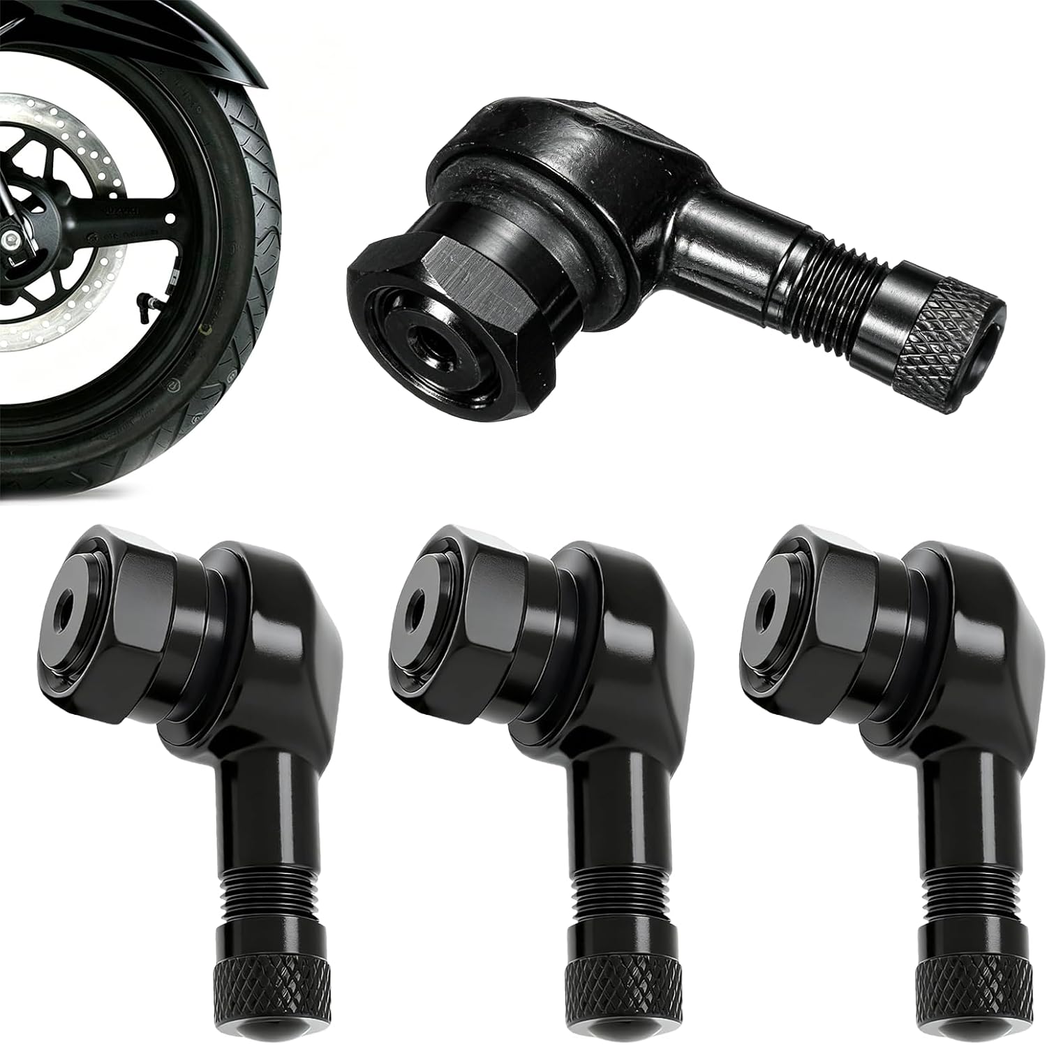 Stück 90°-winkelventile Für Motorräder, Adapter Für Schnelles Aufpumpen Von Reifen, Notfall-reifendruckregulierung, Robuste Aluminiumlegierung, Für Motorrad, Fahrrad, Wohnmobil, Lkw