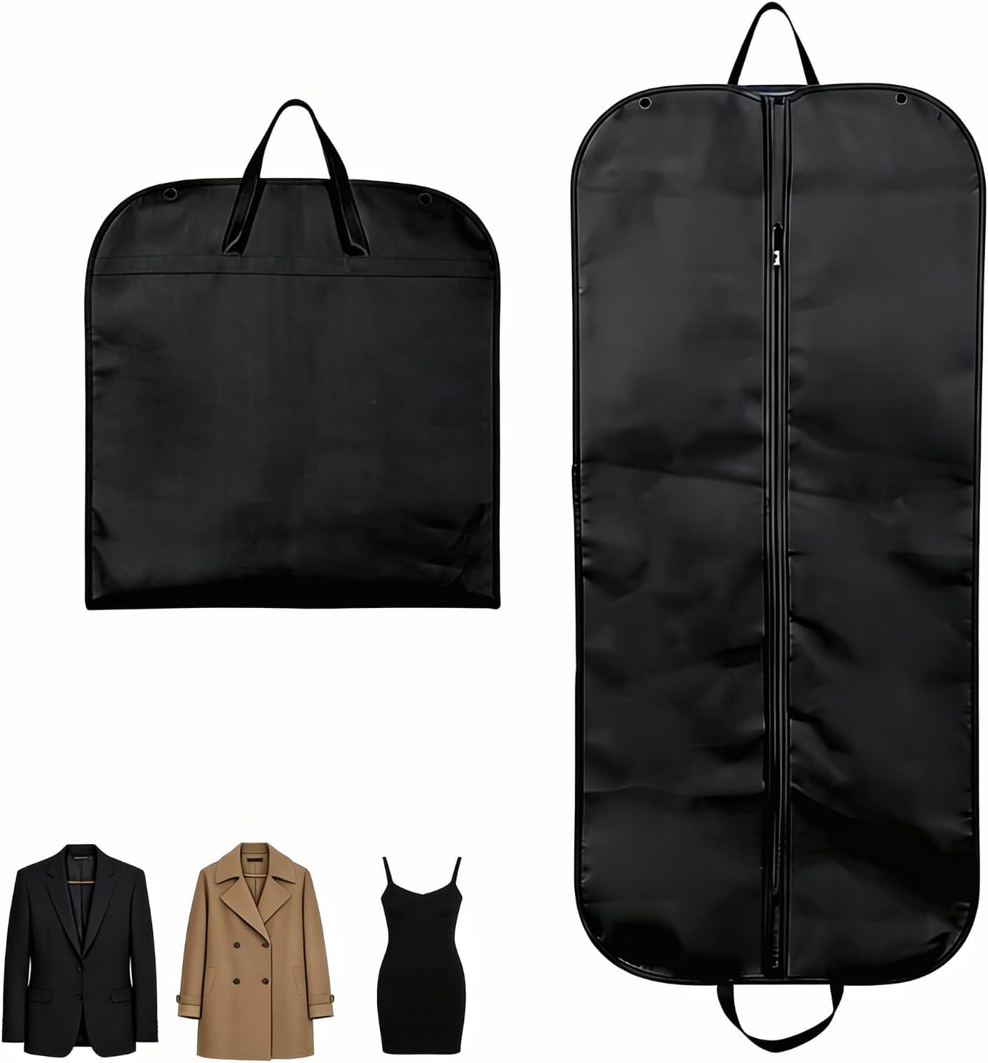Kleidersack 60 X 120 Cm – Atmungsaktiver Schutzsack Für Anzüge Und Kleider – Wiederverwendbare Tragetasche Mit Griff Für Mäntel Und Hemden – Staub- Und Wasserdicht