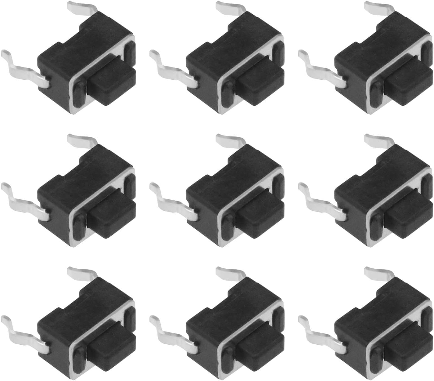 50 Stück 2-polige Mikro-taster (mini-touch-schalter, 3,5 X 6 X 5 Mm) Für Haushaltsgeräte Und Kleines Spielzeug, Schwarz