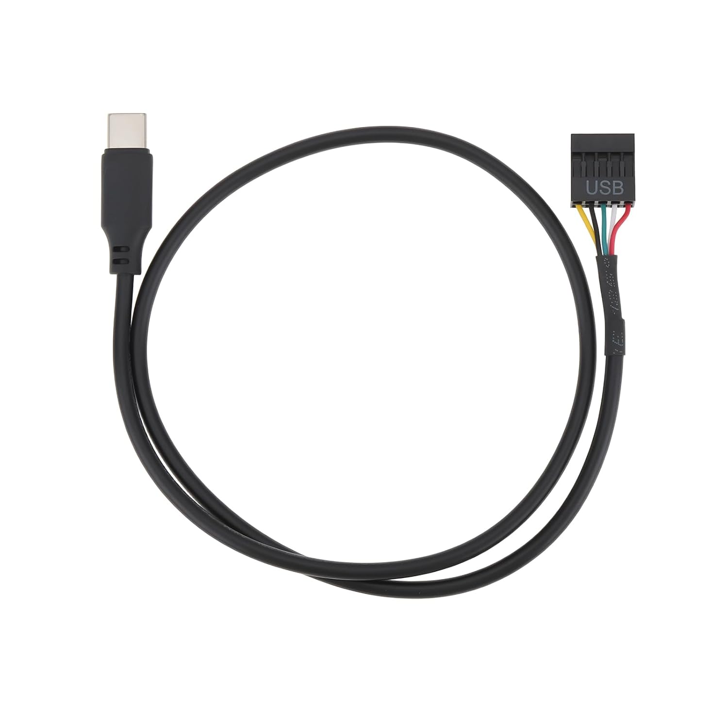 50 Cm Langes 9-pin-usb-auf-typ-c-kabel, Kompatibel Mit Dem Internen Usb 2.0 9-pin-auf-typ-c-kabel Des Corsair Icue Link Lcd Aio.