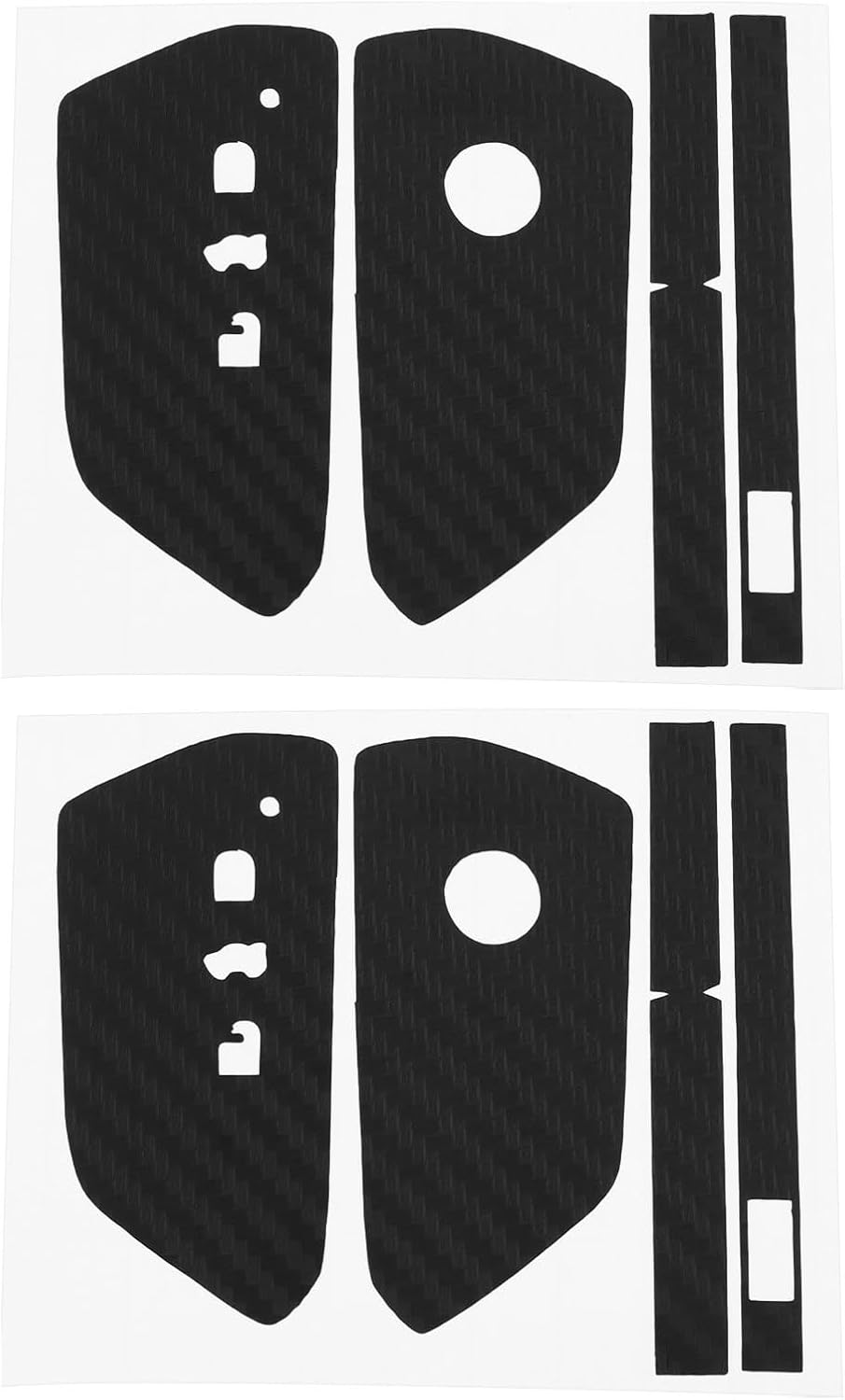 Set Mit 2 Schutzfolien Aus Kohlefaser Für Autoschlüssel, Kompatibel Mit Golf, Schwarz