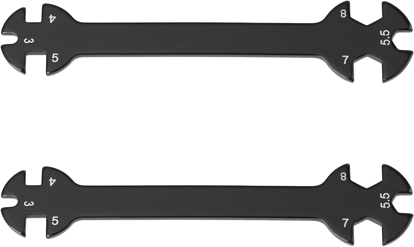 2-teiliges Mehrteiler-sechskantschlüssel- Und Steckschlüssel-set (3, 4, 5, 5,5, 7, 8 Mm), Kompatibel Mit Rc-autos, Trucks Und Buggys
