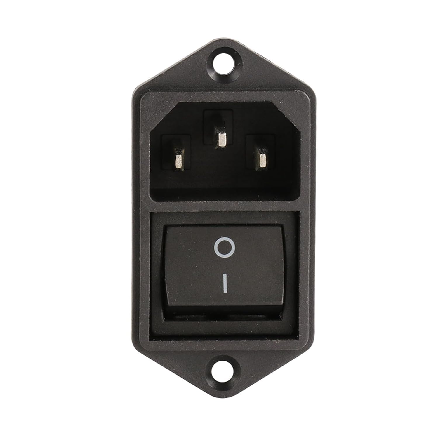 Netzanschlussdose Iec320 C14, Steckdose Mit Wippschalter, 250 V, 10 A, Schwarz, Für Industrie- Und Gewerbegeräte