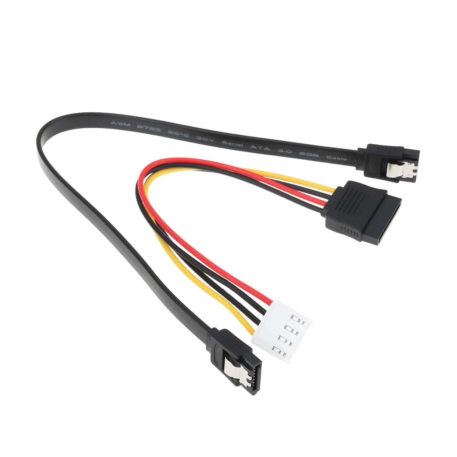 4-poliges Hdd-stromkabel Mit Sata 3.0-datenkabel, Kompatibel Mit Hikvision- Und Hilook-nvr-systemen