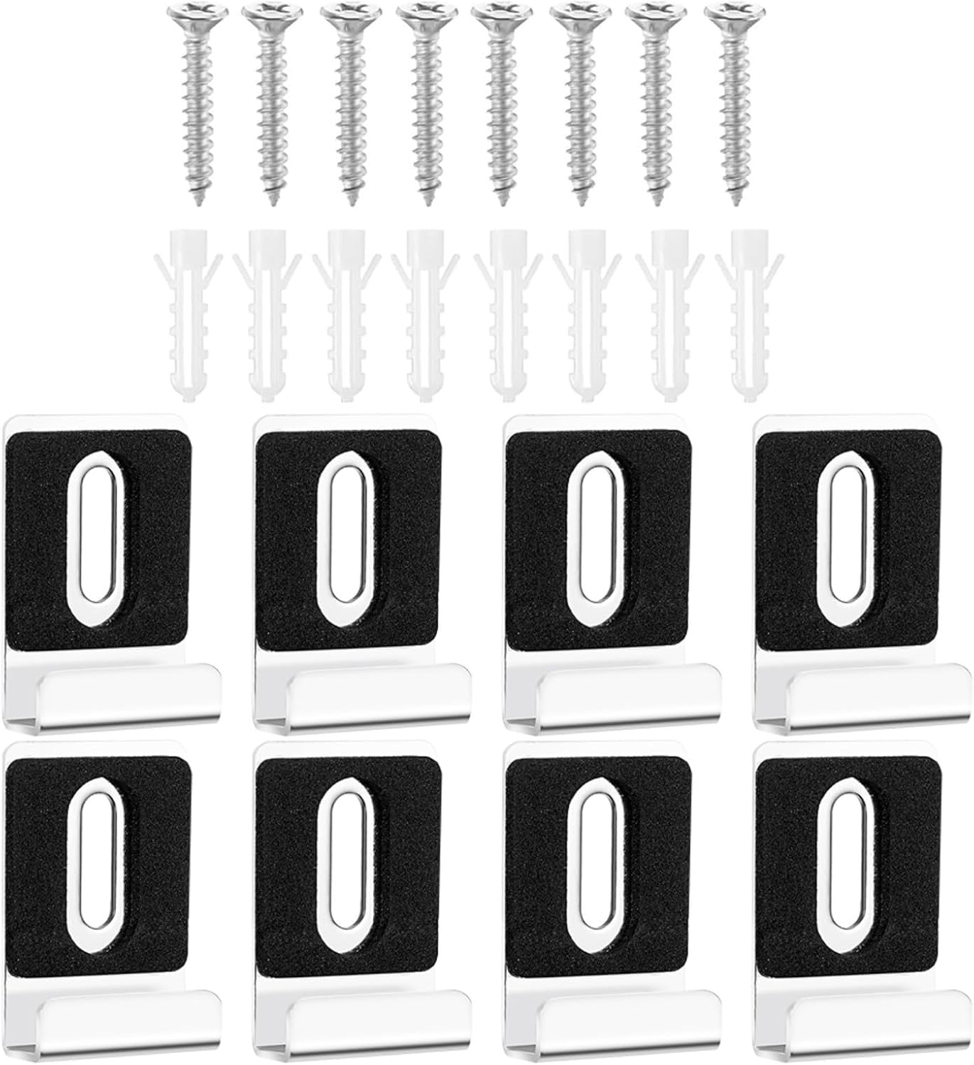 Set Mit 8 Quadratischen Spiegelclips Aus Edelstahl 304, Zubehör Zur Befestigung Von Badezimmerspiegeln, Halterungsset, Für Werbetafeln, Rahmenlose Spiegel