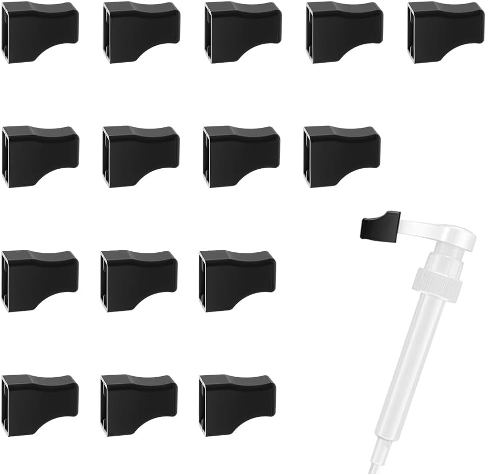 15 Schwarze Silikondeckel Für Kaffeesiruppumpen, Wiederverwendbare, Staubdichte Kappen Verhindern Das Auslaufen Von Flüssigkeit, Passend Für Flaschenaufsätze Und Pumpen Für Kaffeesirup